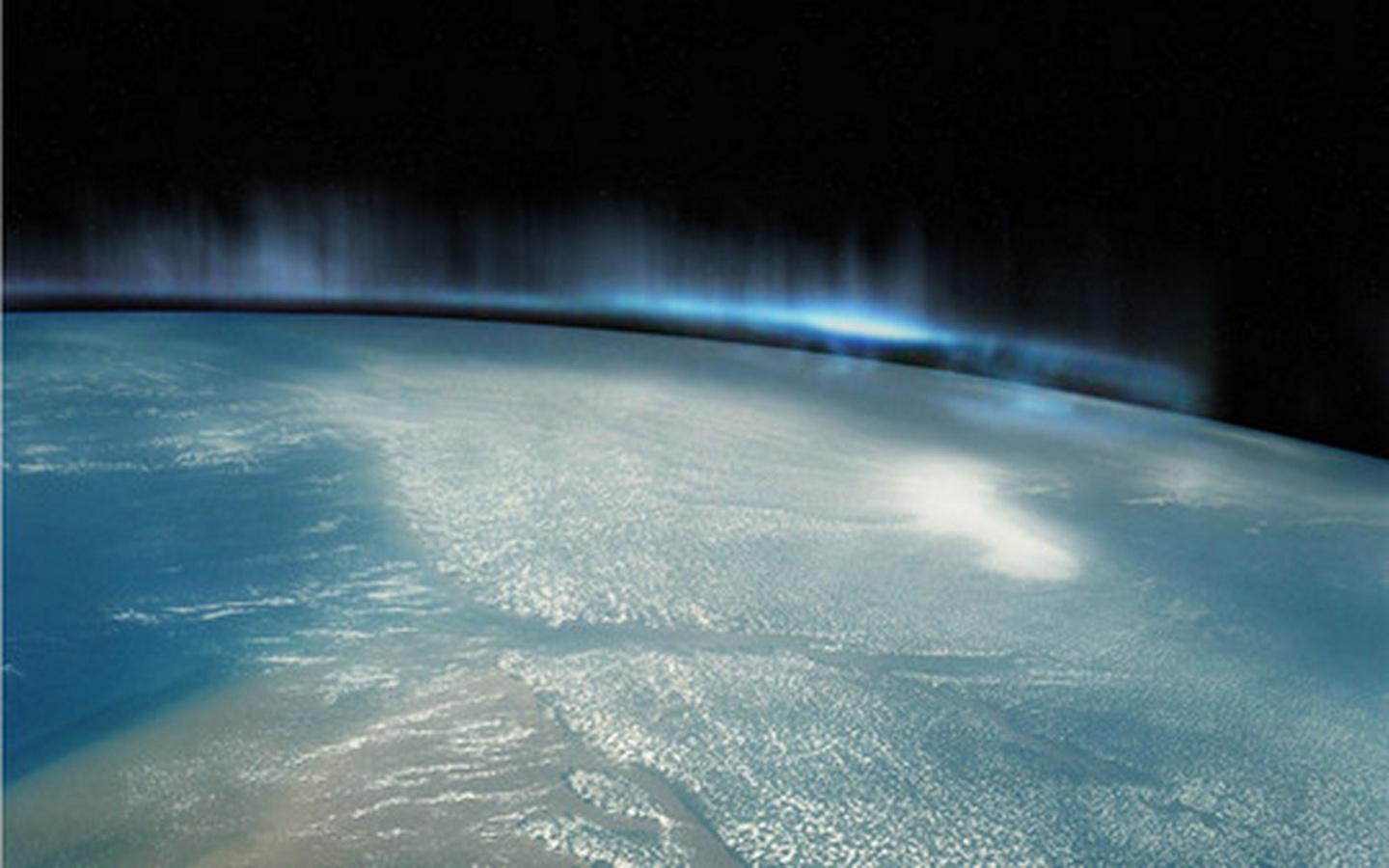 1440x900 Aurora Borealis from space wallpaper. Aurora Borealis from space