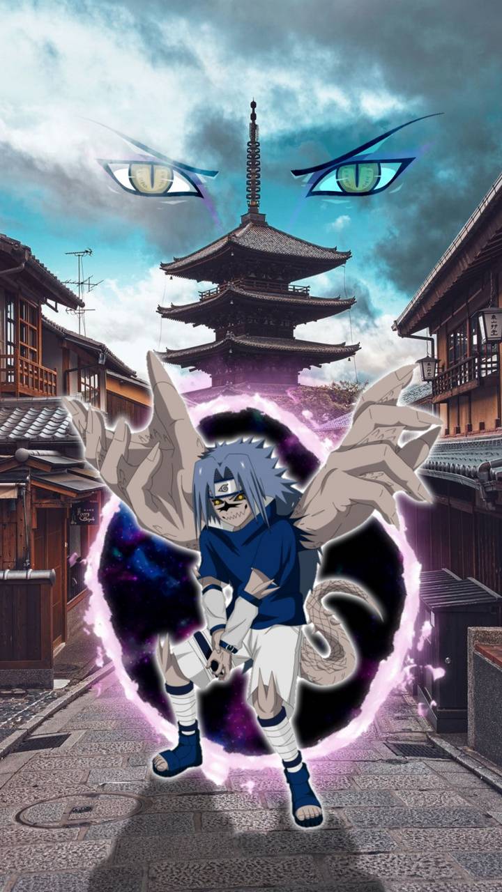 720x1280 Sasuke mark curse wallpaper