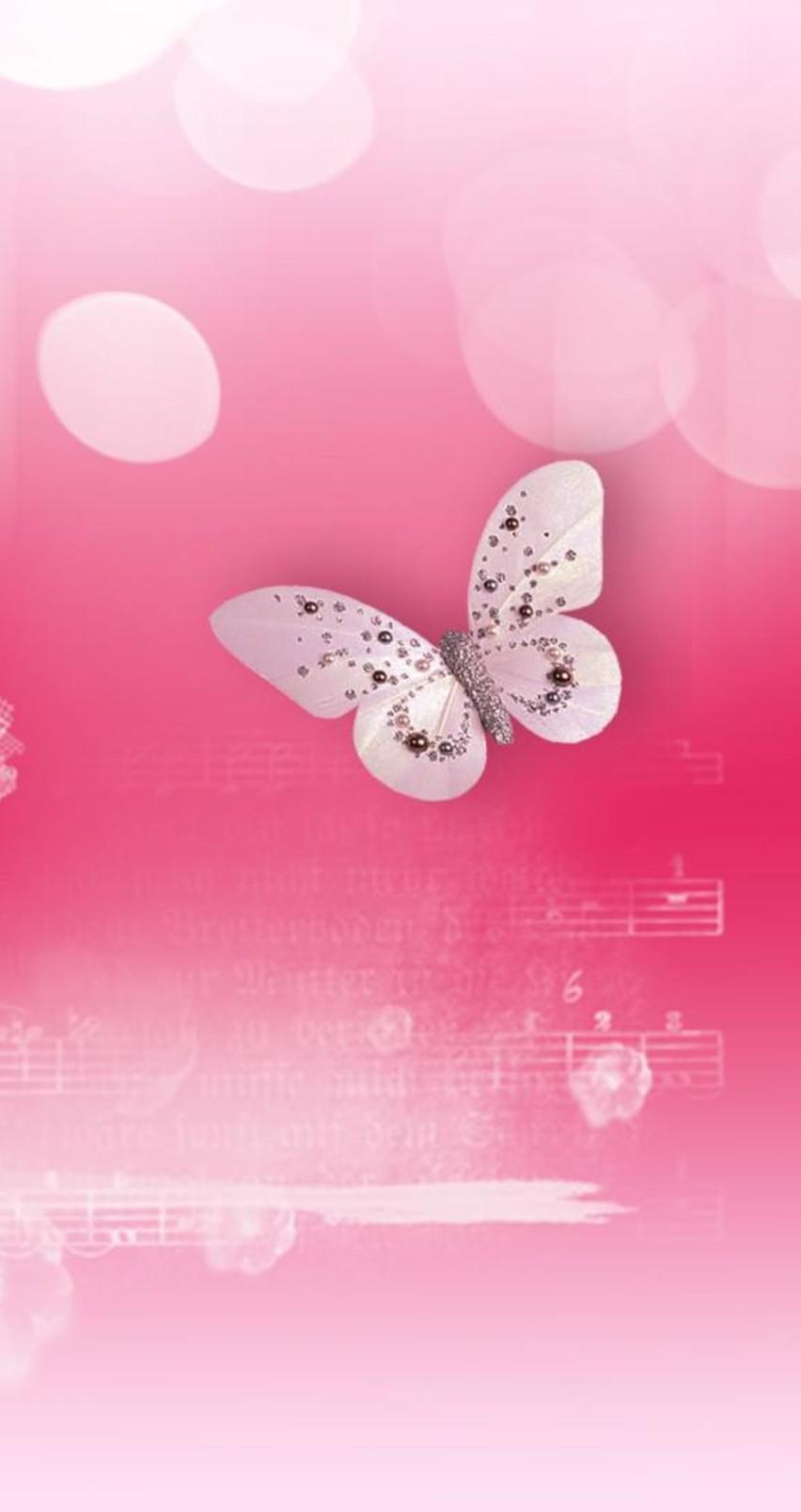 852x1608 pink iphone wallpaper, pink, butterfly, moths and butterflies, insect, pollinator