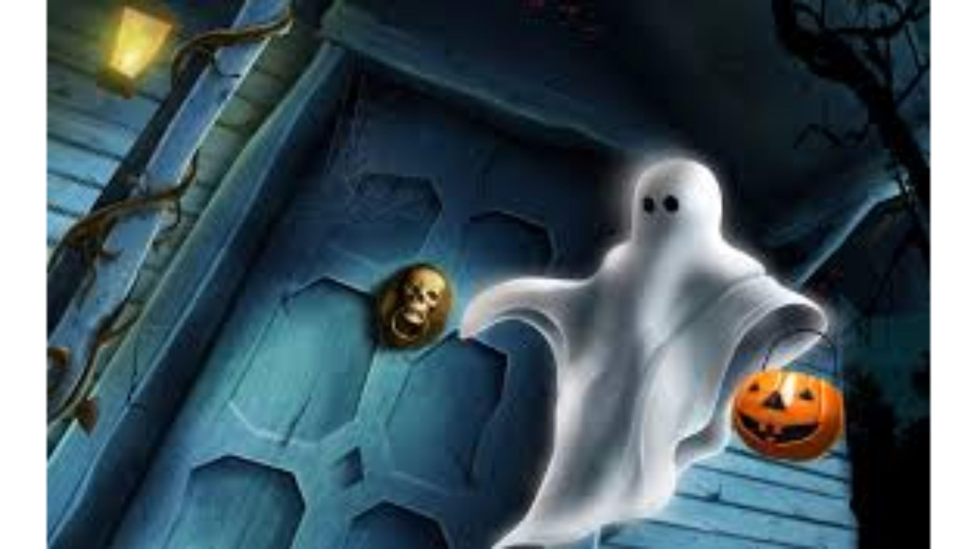 3840x2160 White Ghost Happy Halloween S 4K wallpaper