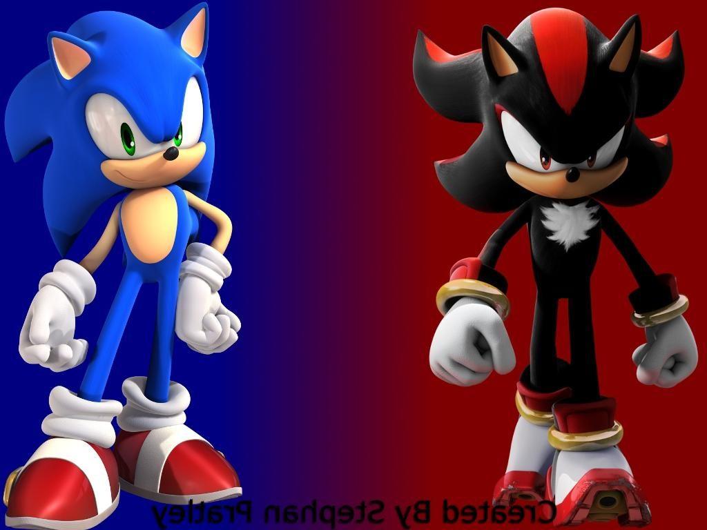 1024x768 Sonic And Shadow HD Wallpaper