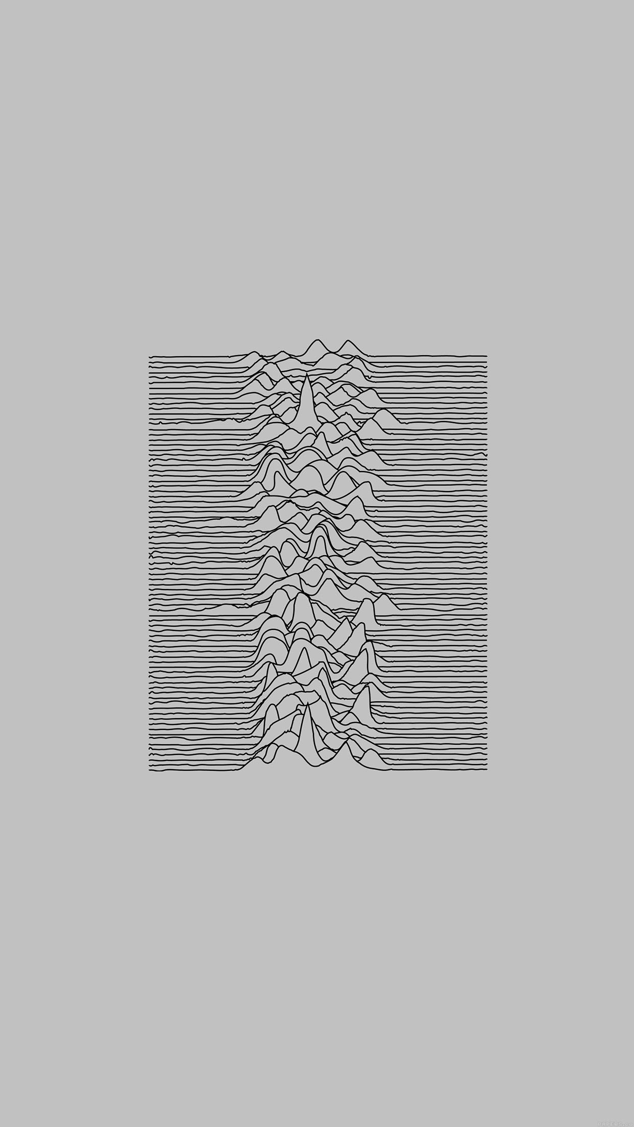 1242x2208 Joy Division Unknown Pleasures White Art Minimal Wallpaper