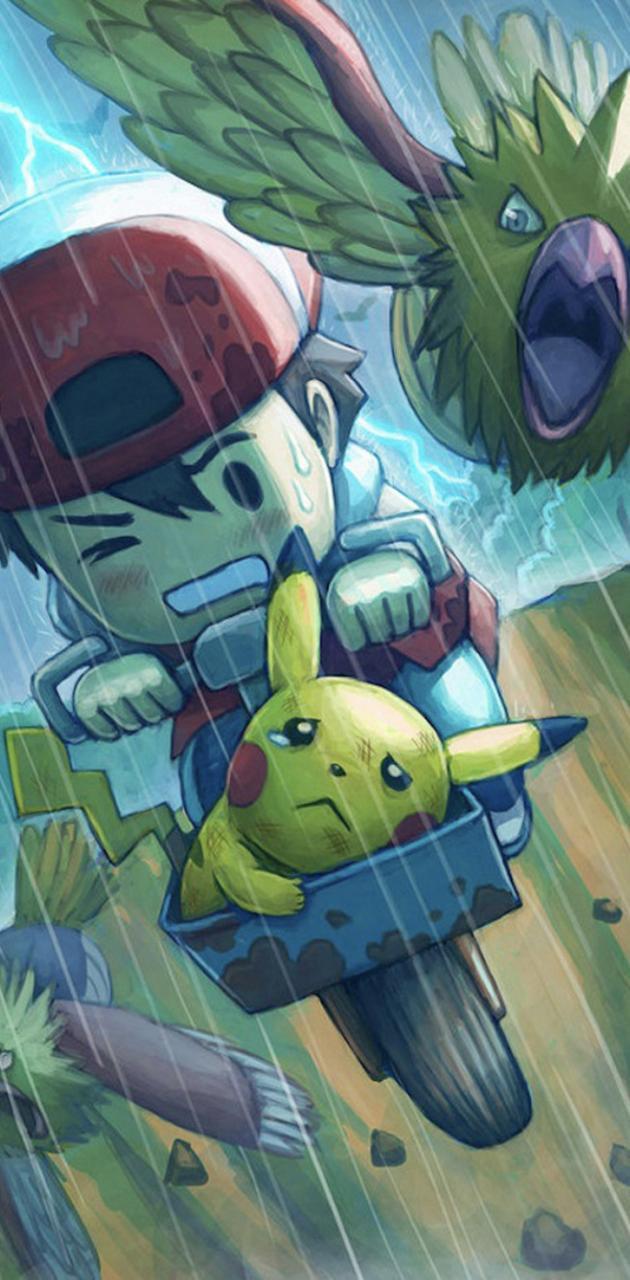 630x1280 Pokemon ash pikachu wallpaper