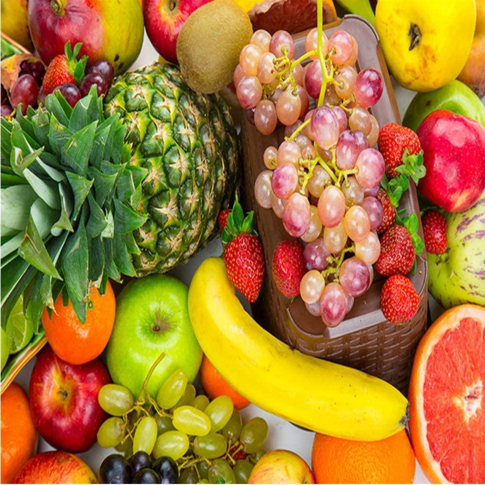 1000x1000 Xbwy 3D Wall Mural Custom Photo Wallpaper Kitchen Fruit Shop Restaurant Background Wall Decor Fruits Vegetables Wall Mural Wallpaper 400X280Cm: Furniture & Decor