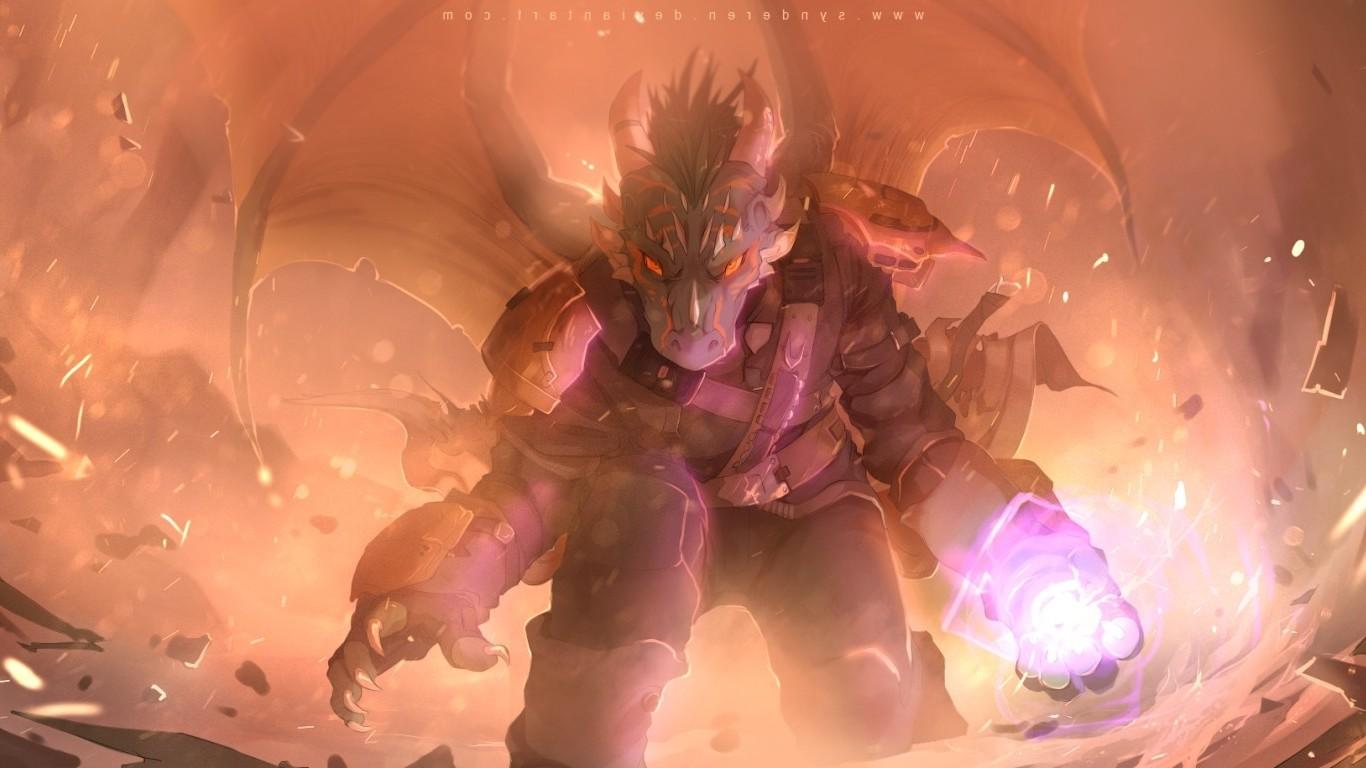 1366x768 furry, Anthro, Dragon Wallpaper HD / Desktop and Mobile Background