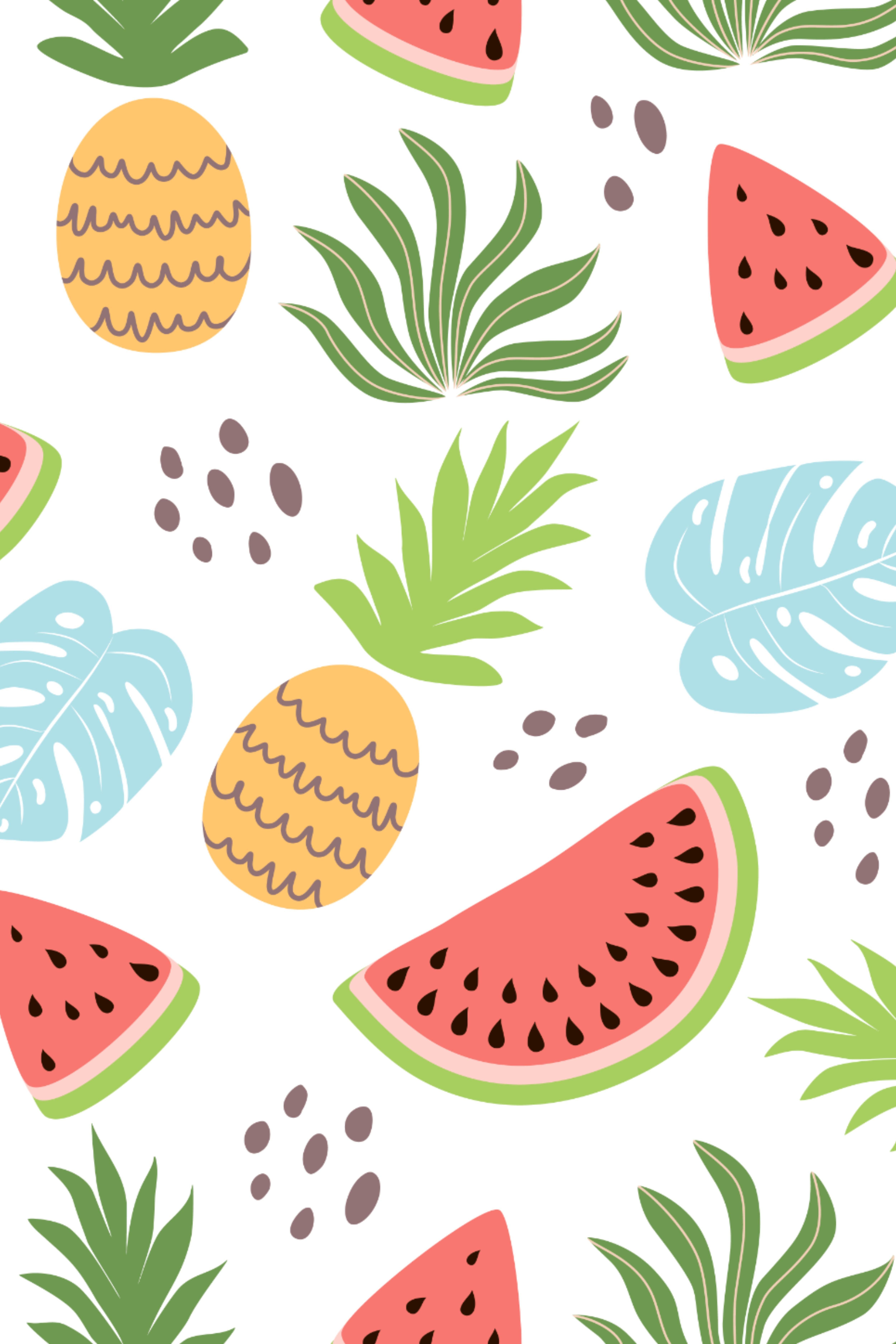 5000x7500 Watermelon pattern Pineapple pattern. Watermelon pattern, Vintage flowers wallpaper, Pineapple pattern