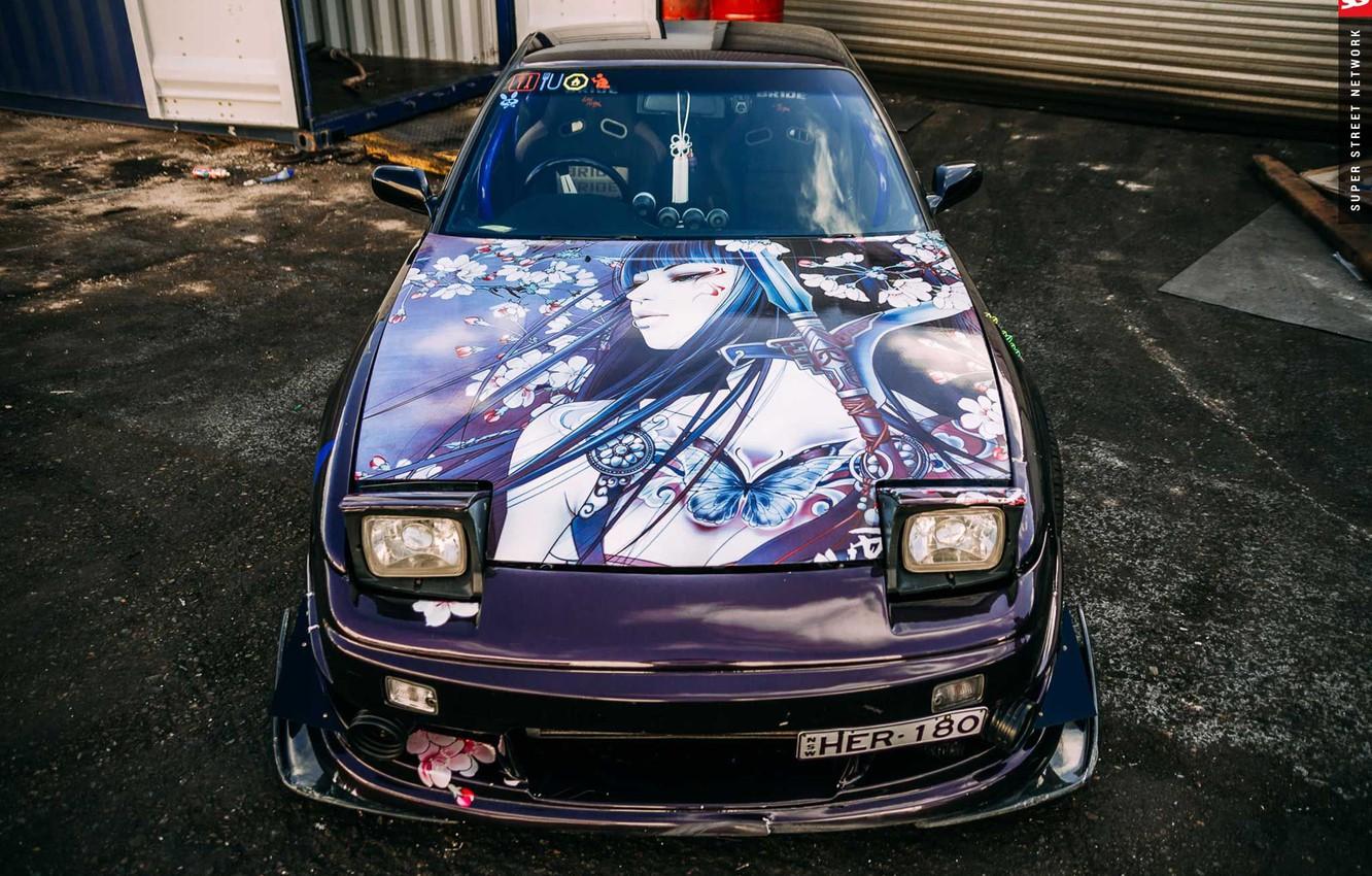 1332x850 Wallpaper Nissan, front, 180SX, Itasha image for desktop, section nissan
