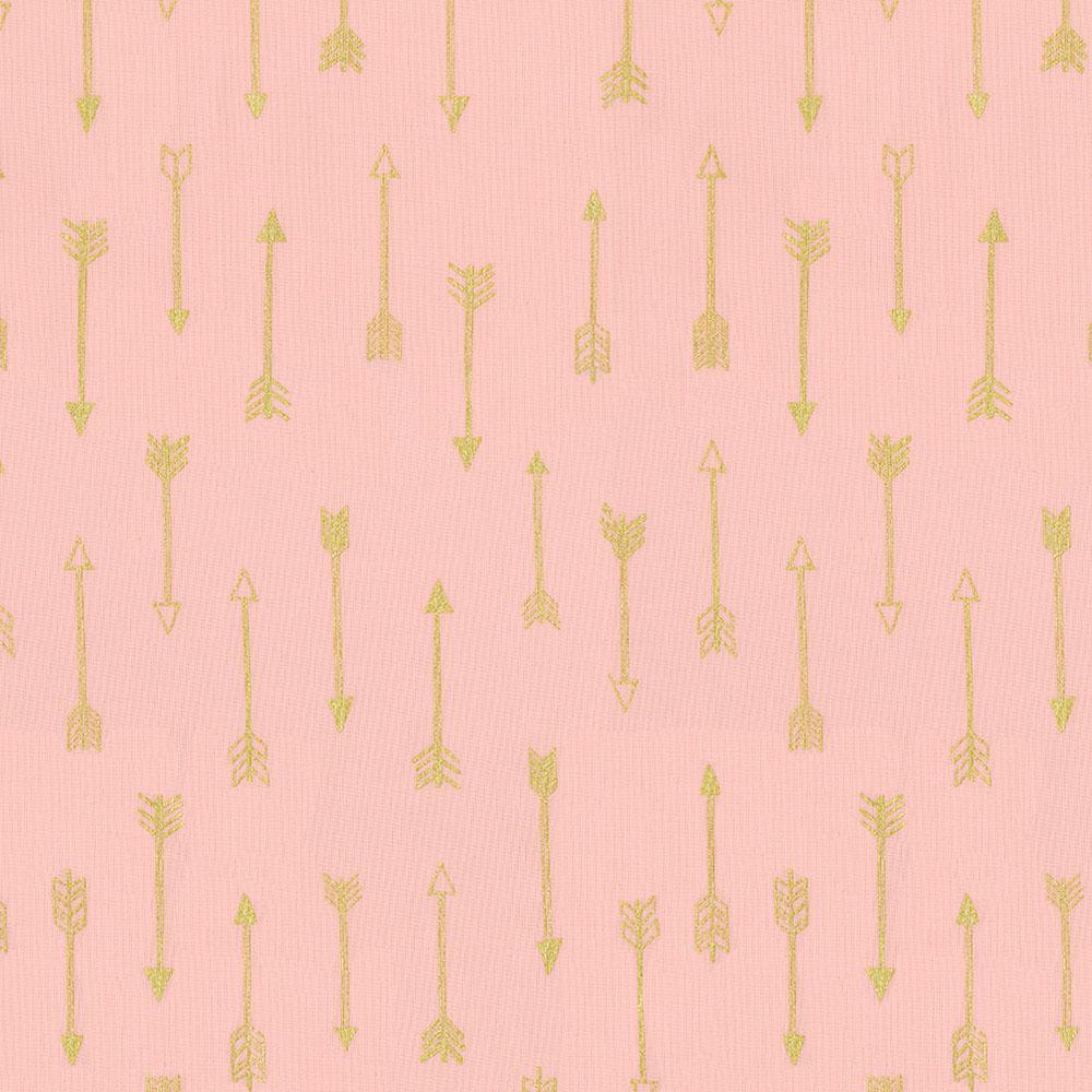 1000x1000 Blush and Gold Arrows Fabric by the Yard. Pink Fabric. Carousel