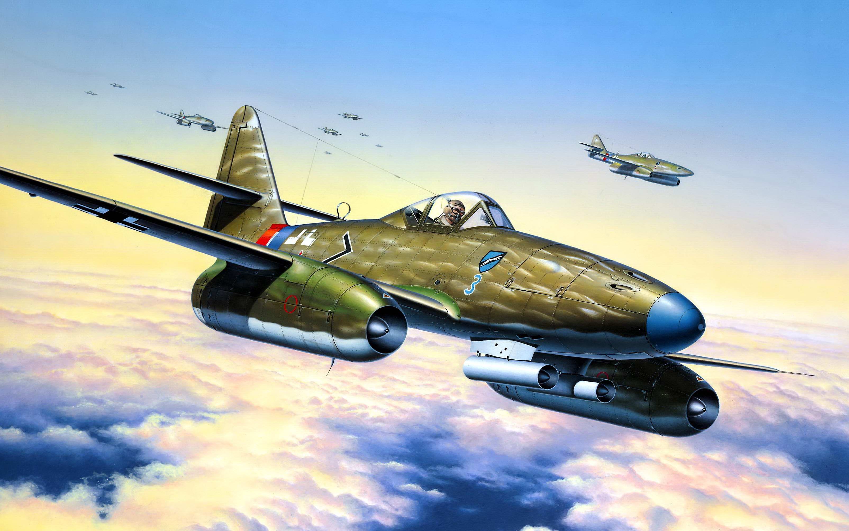 3209x2008 Messerschmitt Me 262 Wallpaper