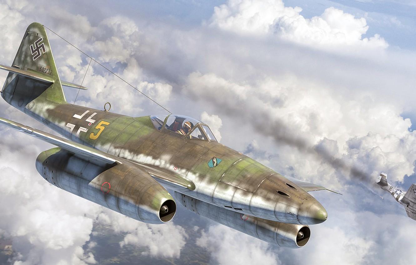 1332x850 Wallpaper Air Force, North American P 51 Mustang, Swallow, Messerschmitt Me. German Turbojet Fighter Image For Desktop, Section авиация