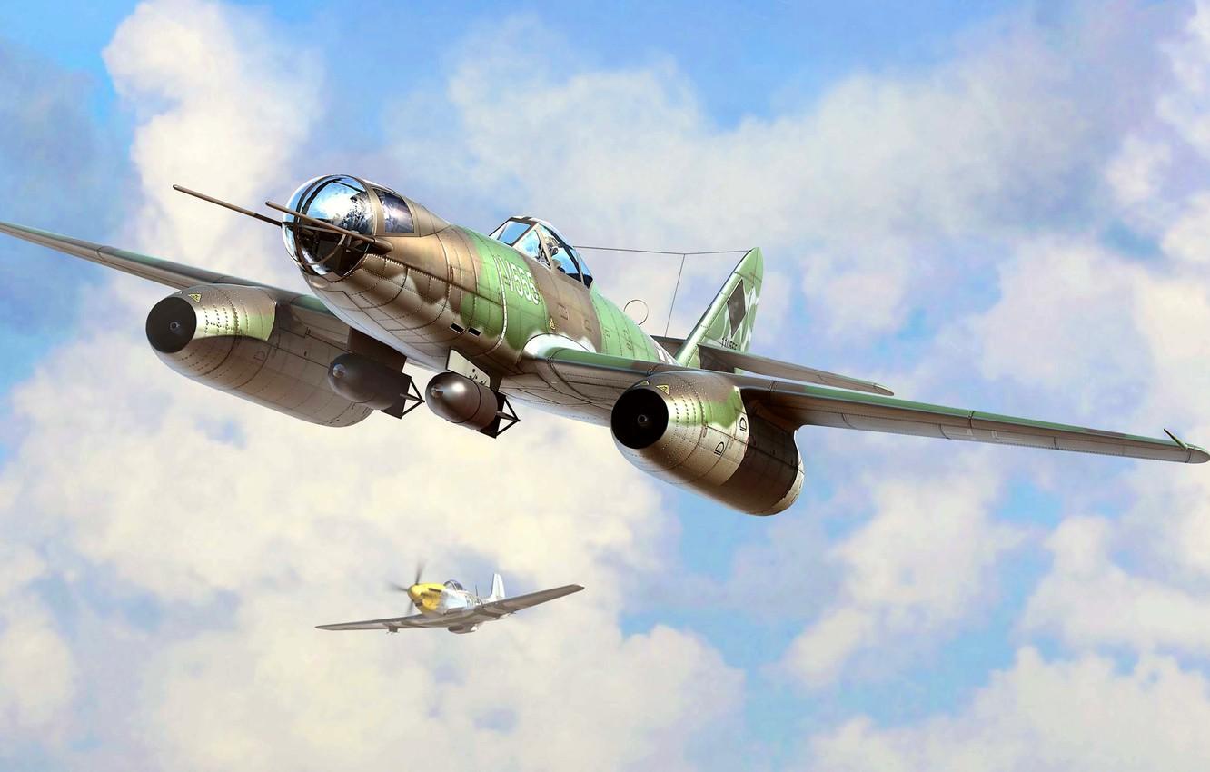 1332x850 Wallpaper Messerschmitt, Fighter Bomber, Air Force, Experienced, Messerschmitt Me Me 262A 2a U2 Image For Desktop, Section авиация