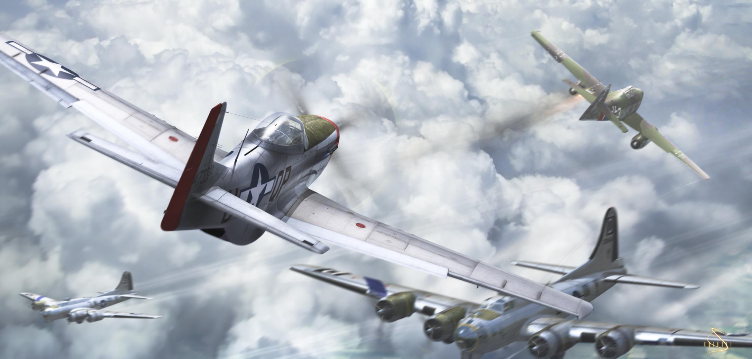 2500x1196 Chasing Me 262 HD Wallpaper