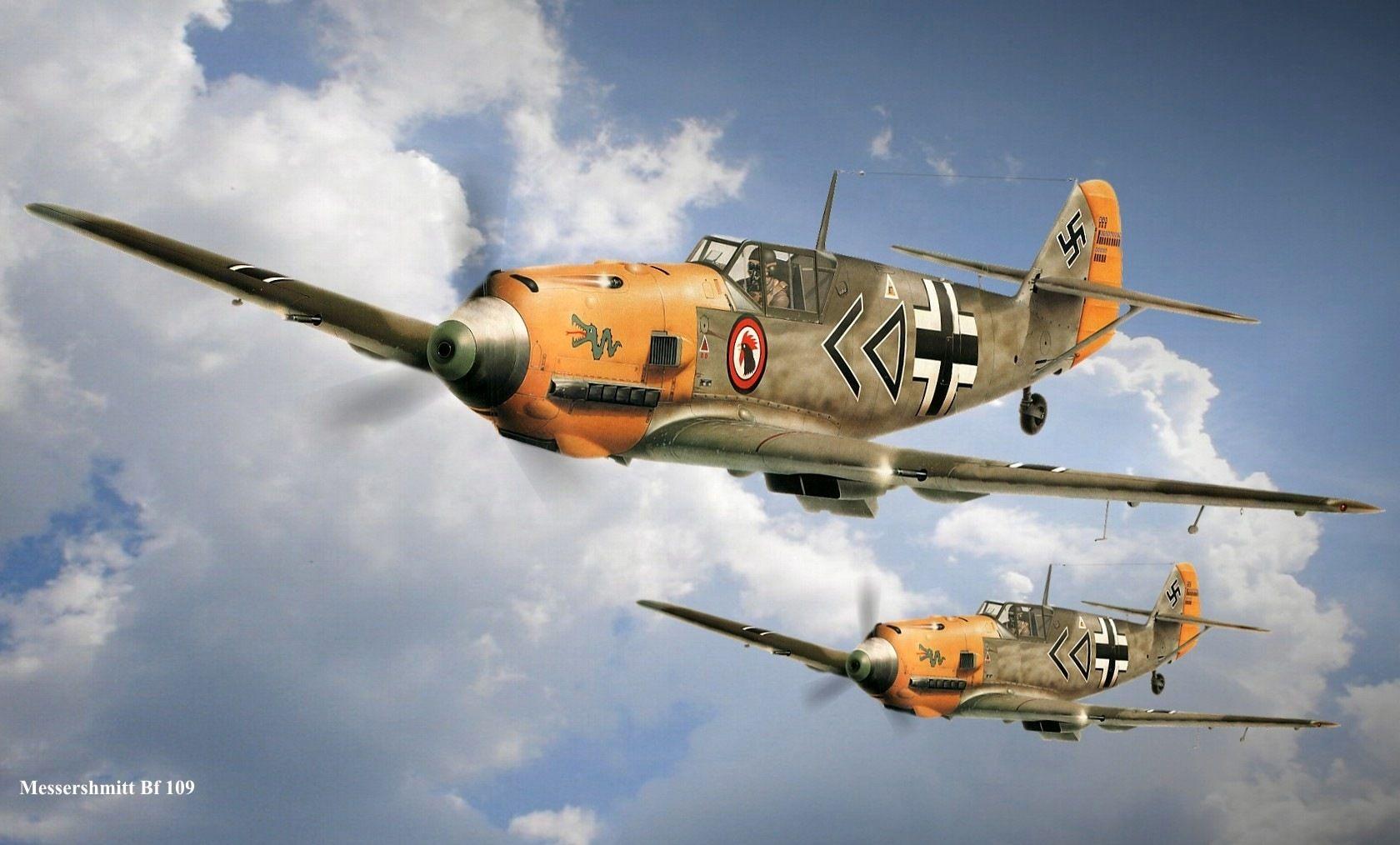 1680x1014 German Fighter Flight. Messerschmitt, Aircraft, Wwii airplane