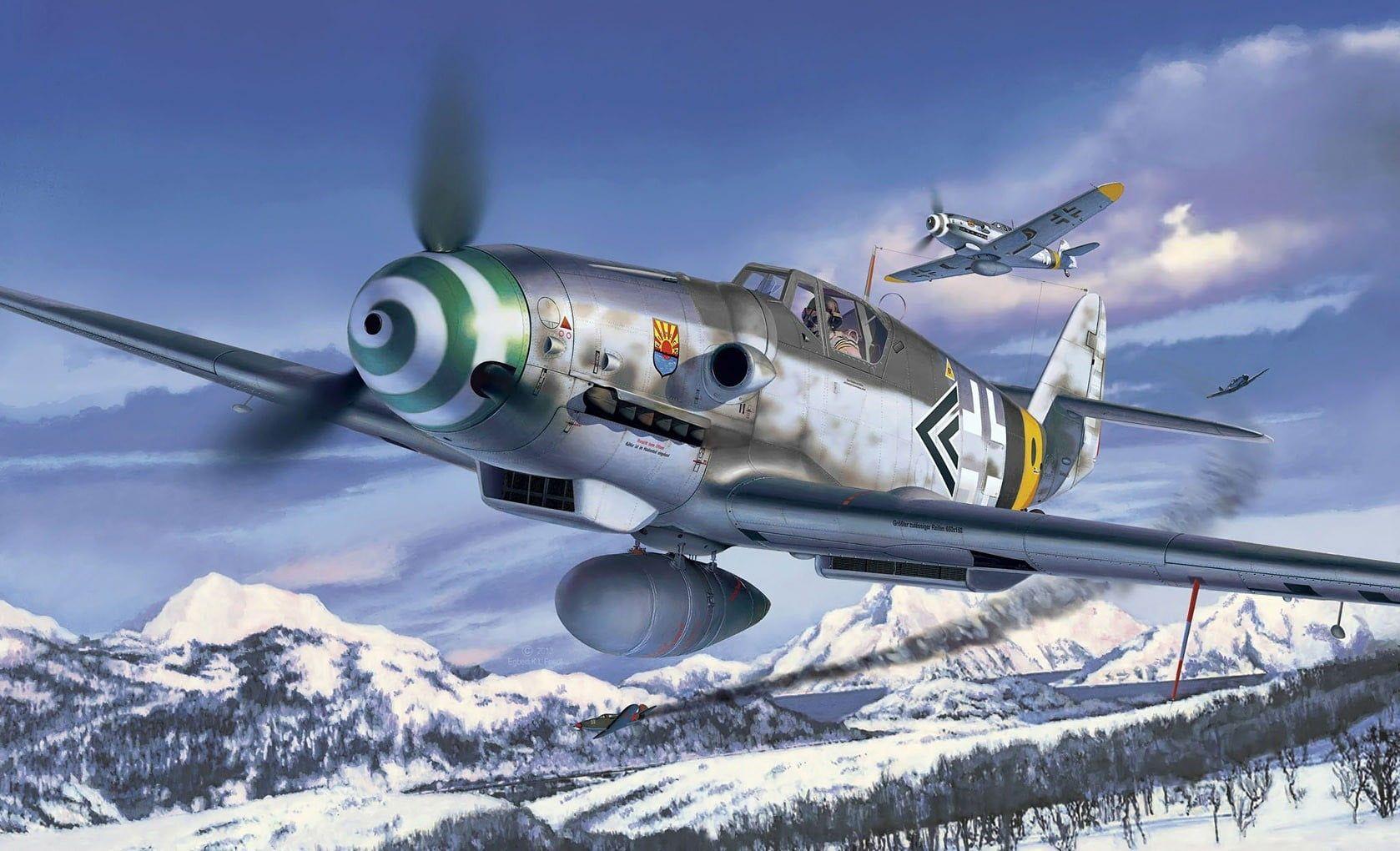 1678x1020 Gray And Green Fishing Reel #Messerschmitt Messerschmitt Bf 109 #Luftwaffe #artwork Military Aircraft World Wa. Messerschmitt, Wwii Aircraft, Messerschmitt Bf 109