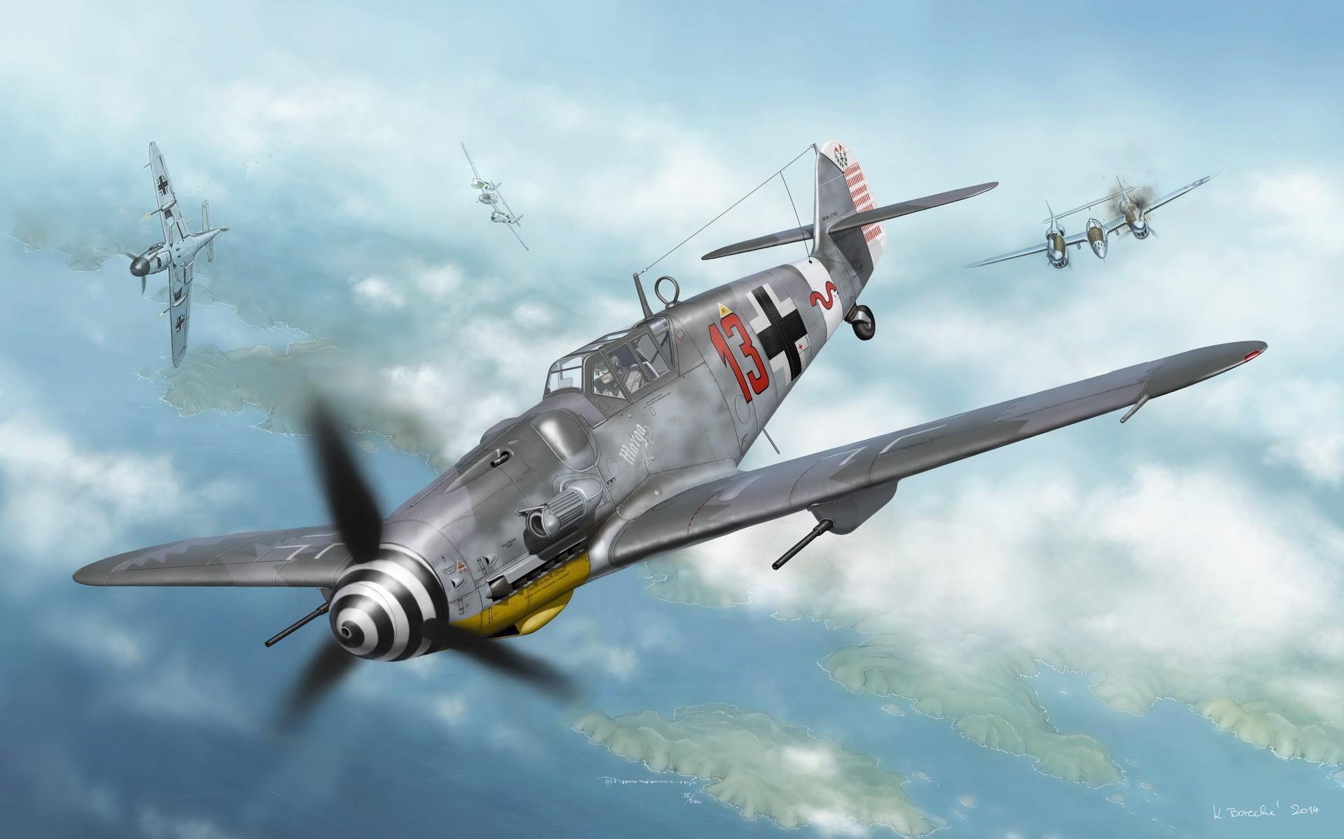 1920x1199 Messerschmitt Messerschmitt Bf 109 Luftwaffe Artwork Military Aircraft World War II Germany 1920x1199 UHD Wallpaper. Walldump HD And UHD Wallpaper