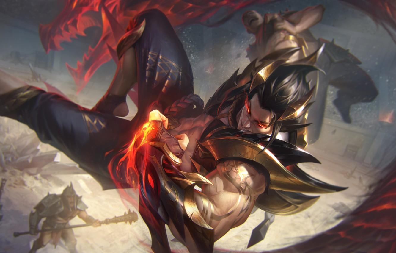 1332x850 Wallpaper lol, League of Legends, Skin, League Of Legends, Riot Games, Set, Obsidian Dragon Sett, Сетт скин, Sett skin, Сетт image for desktop, section игры