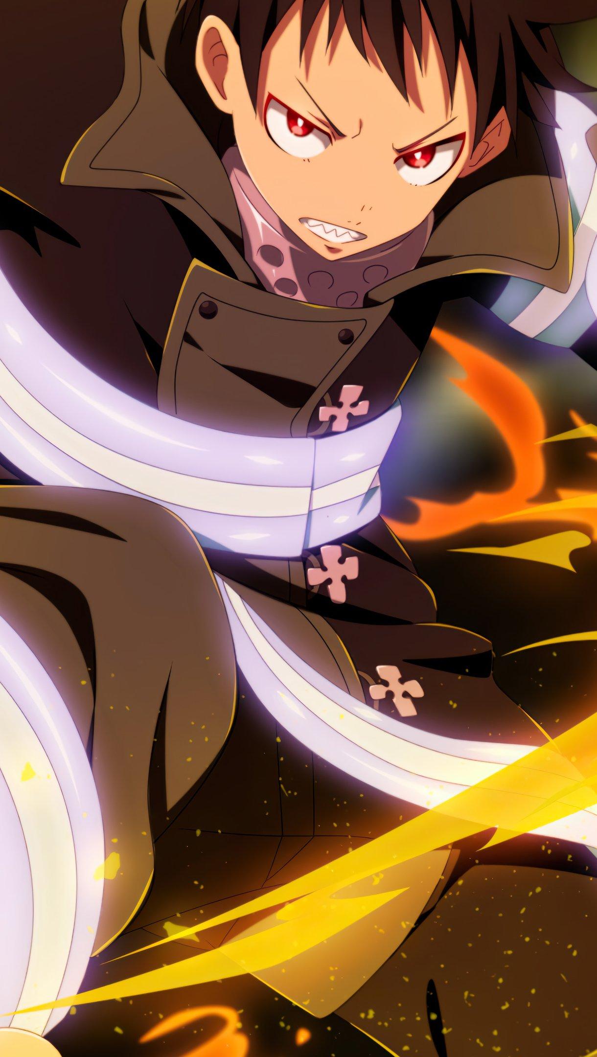 1220x2160 Shinra Kusakabe Fire Force Wallpaper 4k Ultra HD