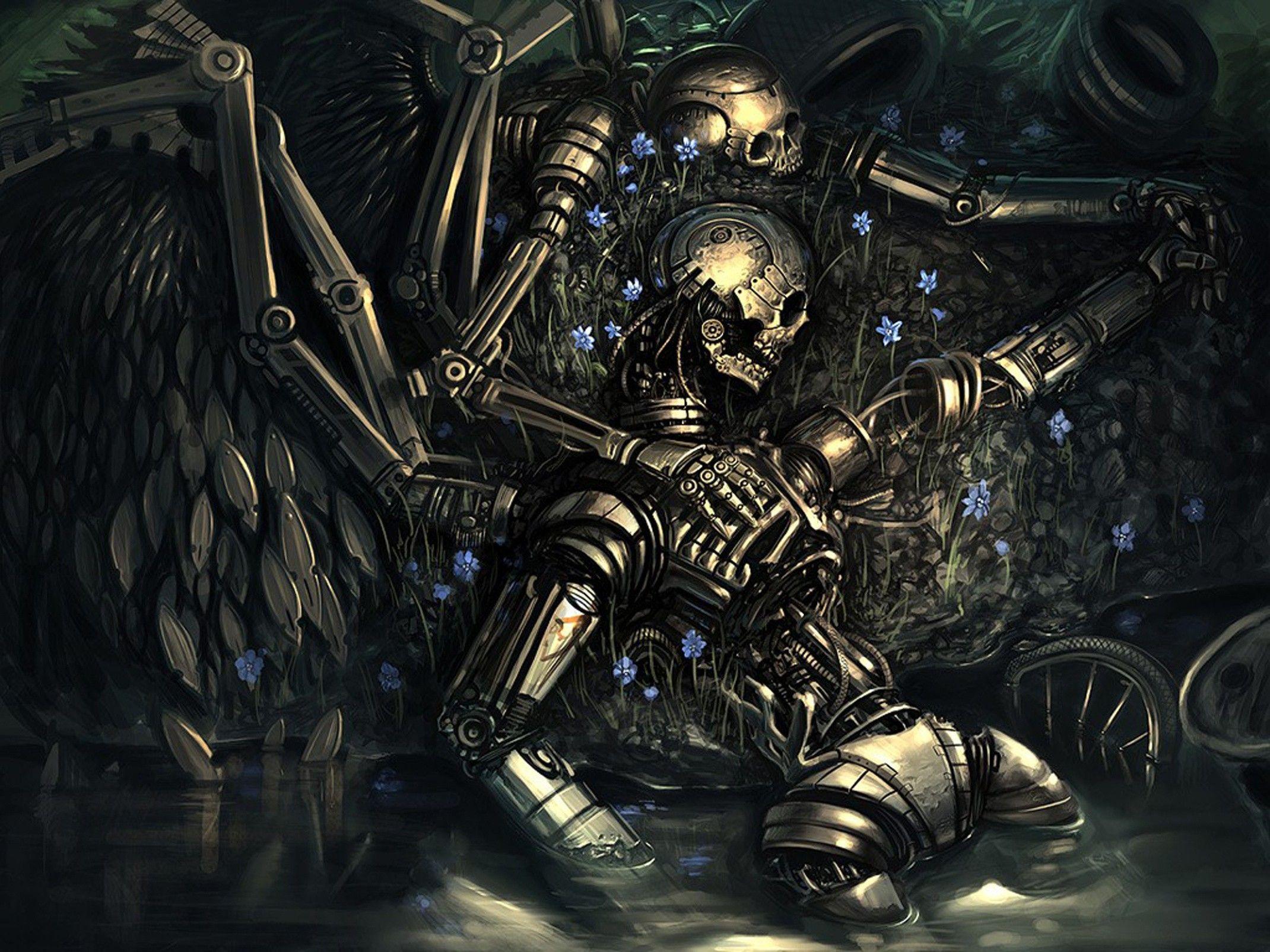 2140x1605 Wallpaper Robots Love