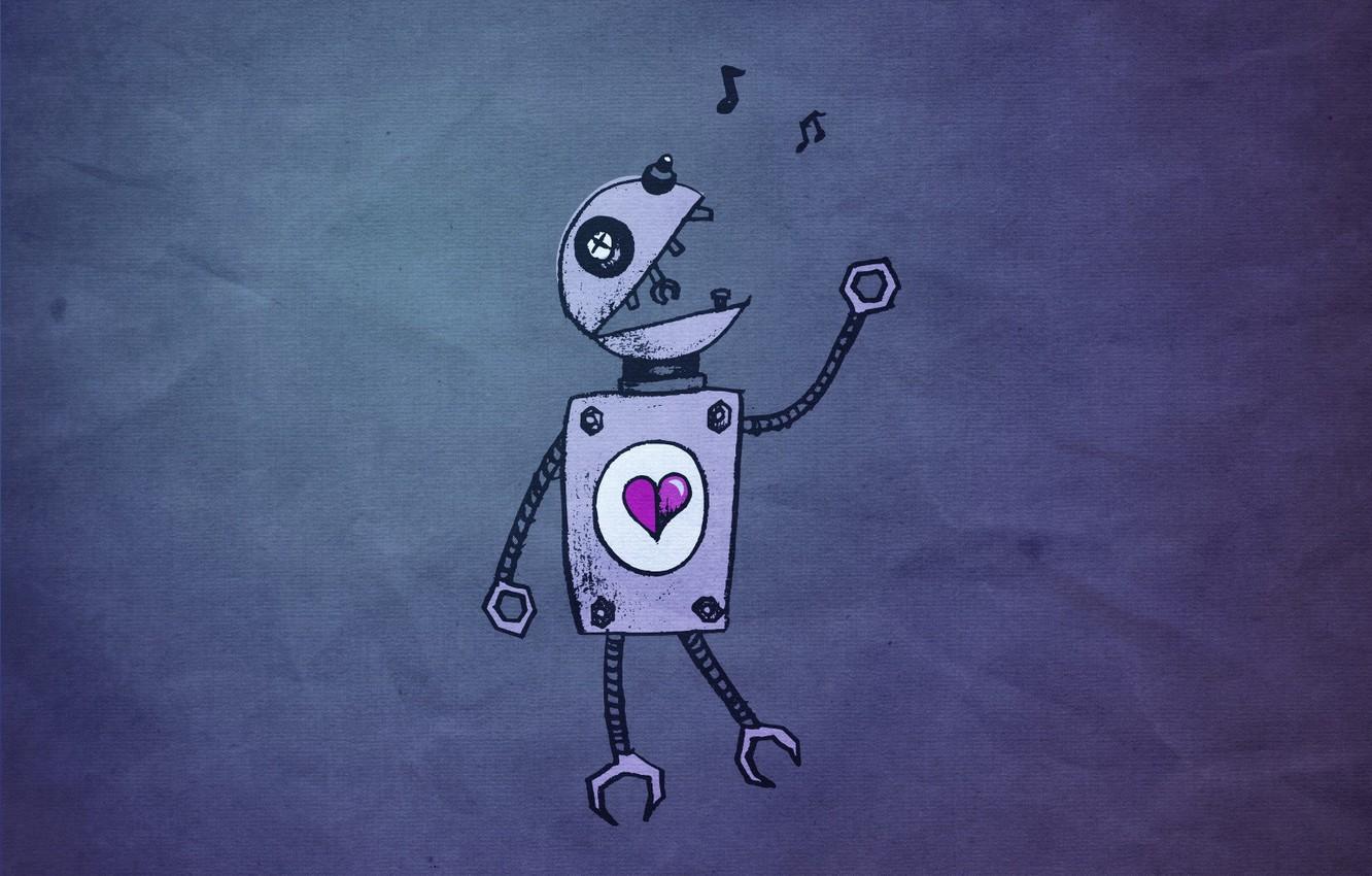 1332x850 Wallpaper Heart, Robot, Love Image For Desktop, Section Hi Tech