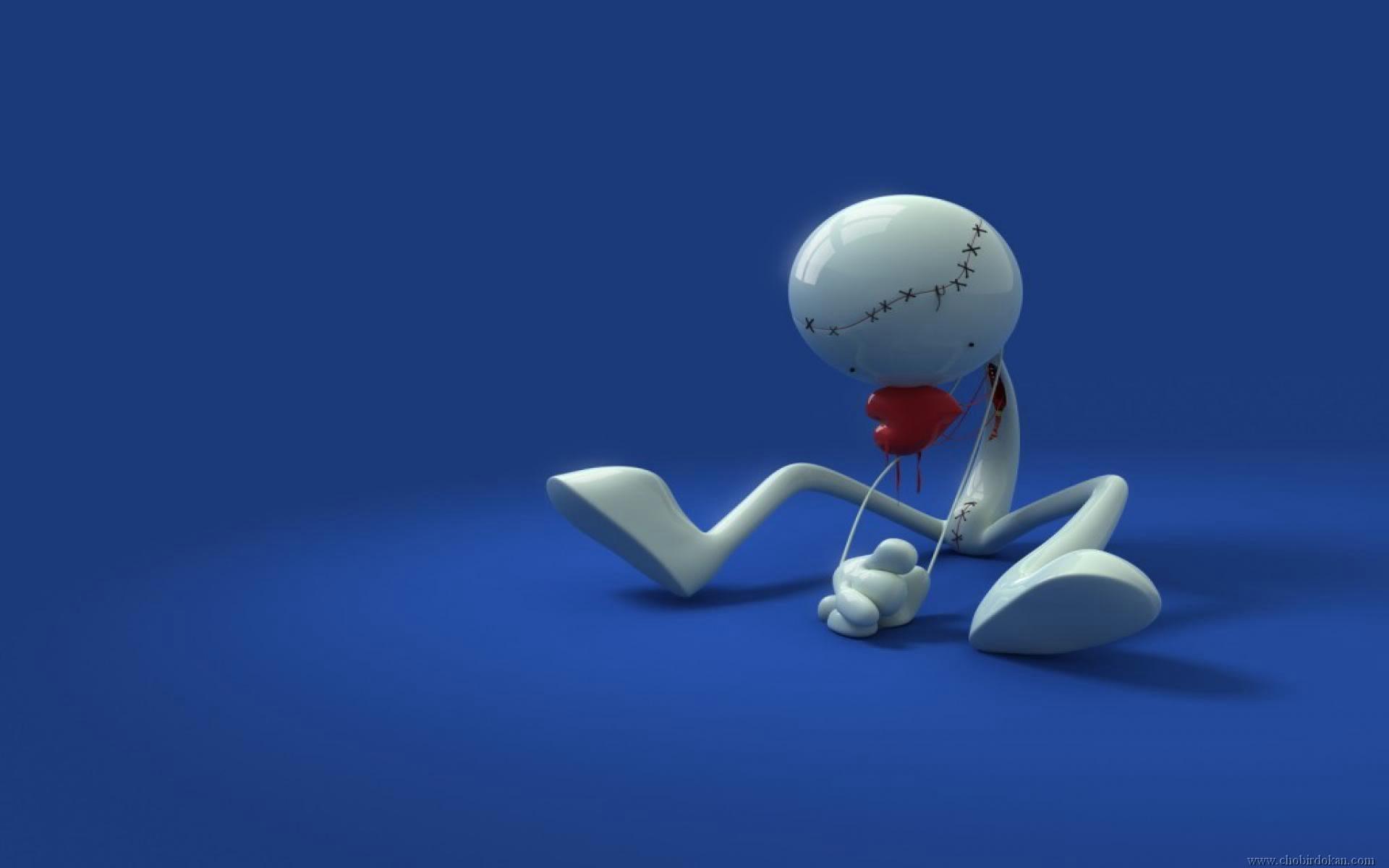1920x1200 3D Wallpaper of Funny robots in love. Funny Love Picture