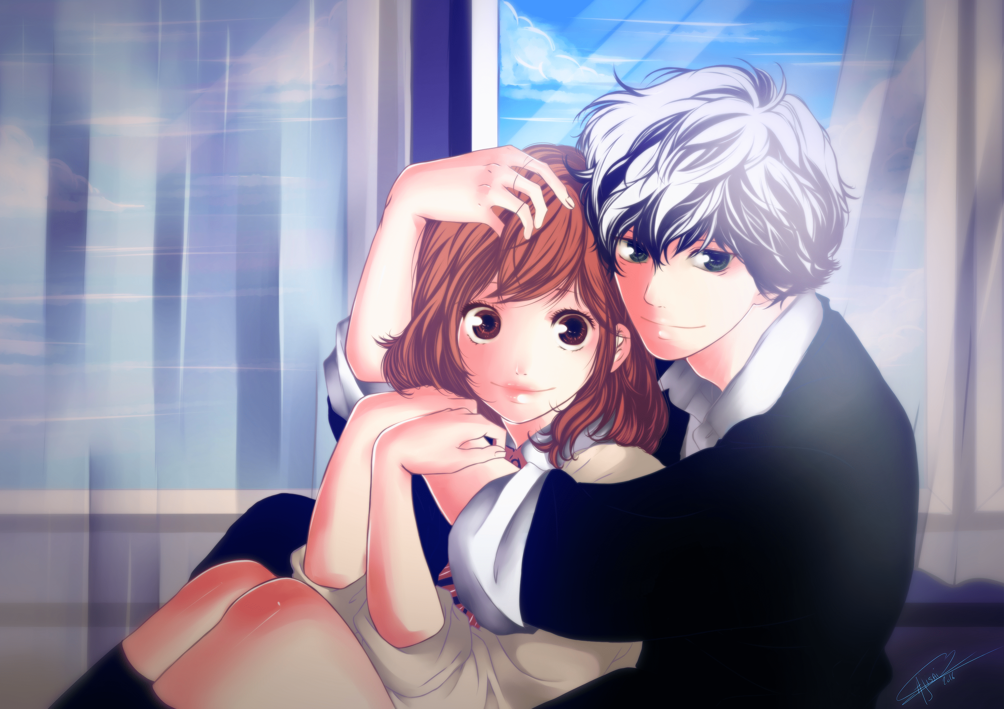 3508x2480 Futaba Yoshioka, Kou Mabuchi wallpaper