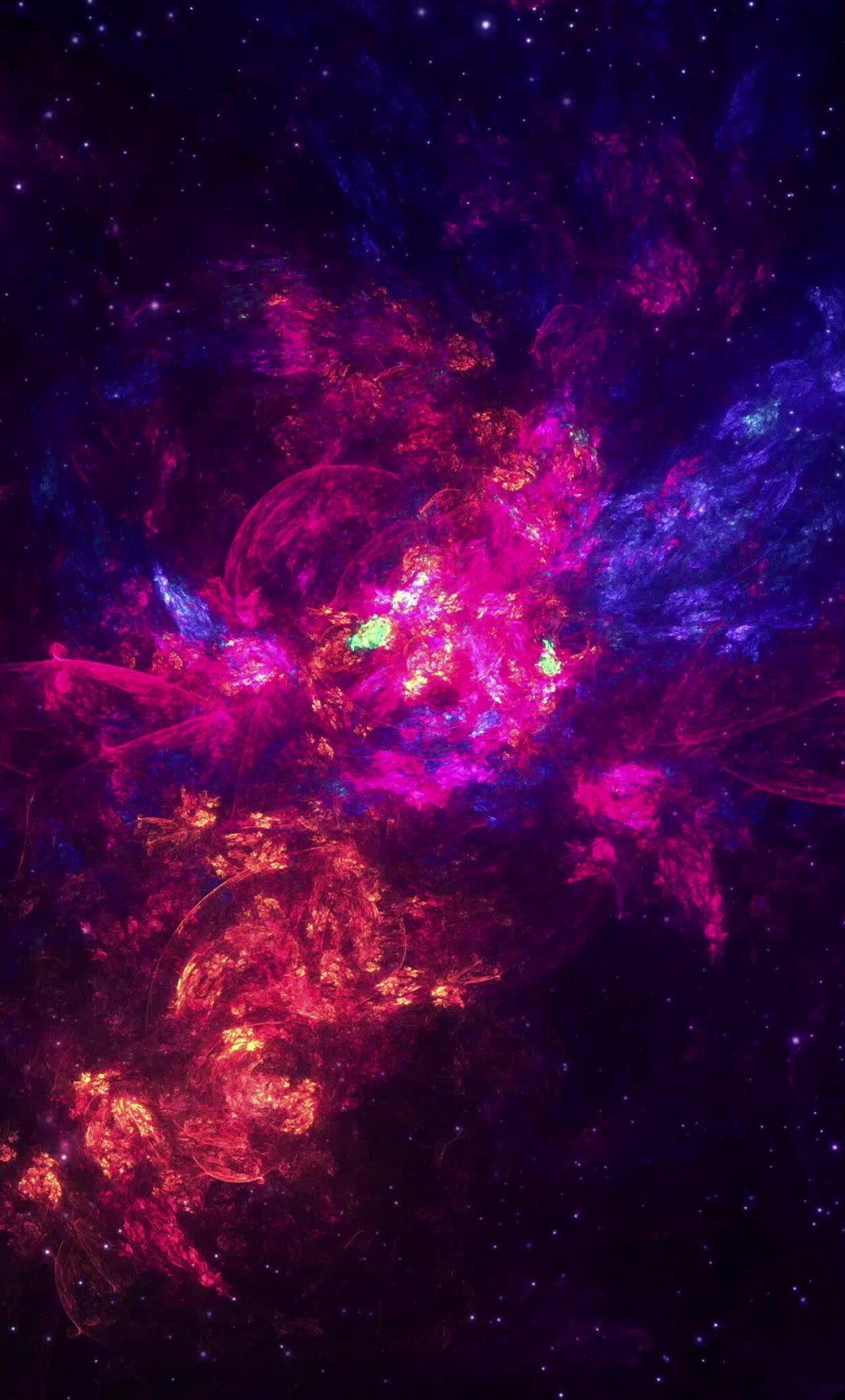 1280x2120 Aesthetic background, Water, Purple, Sky, Pink, Astronomical object, Art, Violet