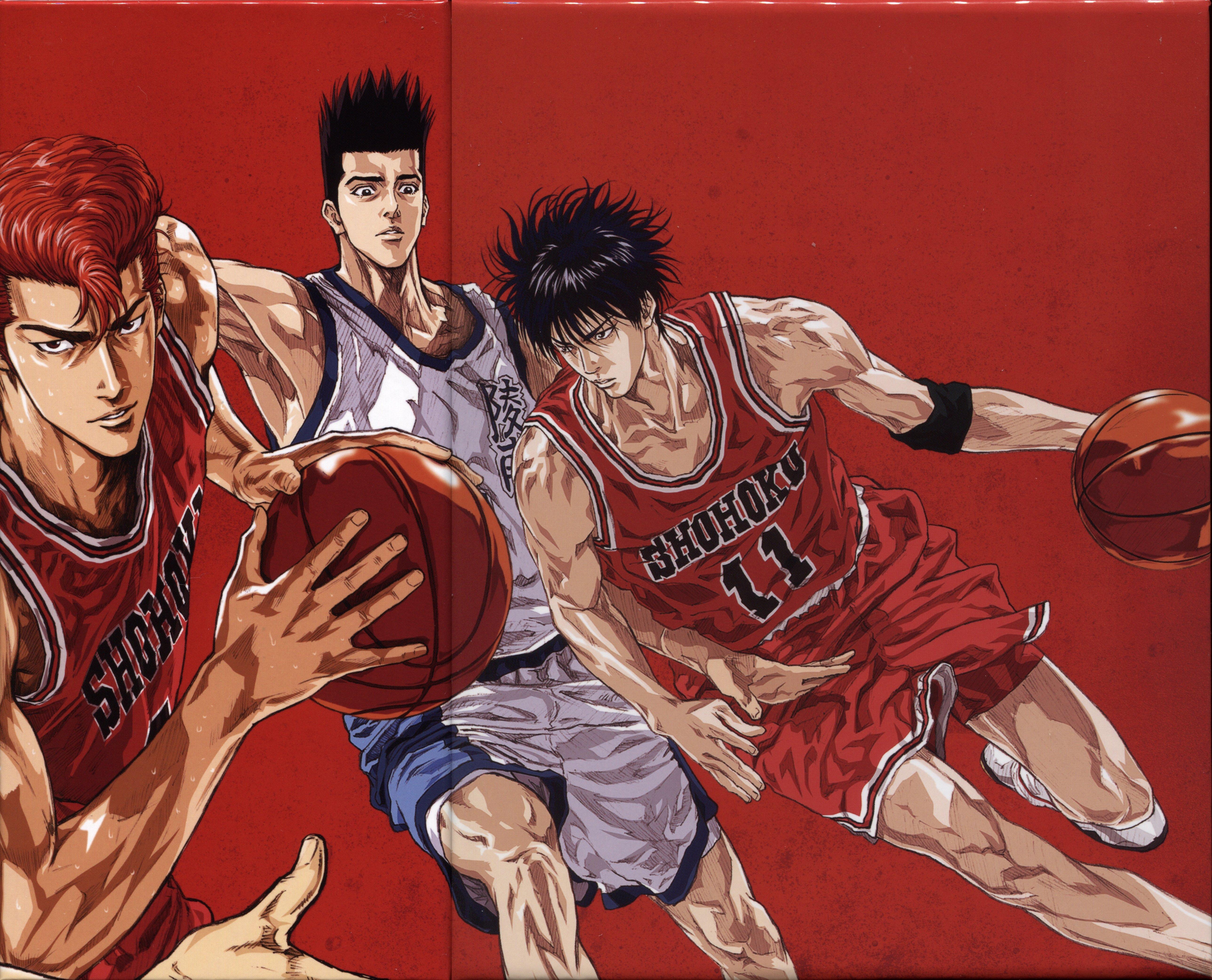 5152x4168 anime, Sports, Basketball, Group, Guys, Slam, Dunk, Series, Hanamichi, Sakuragi, Character, Akira, Sendo Wallpaper HD / Desktop and Mobile Background