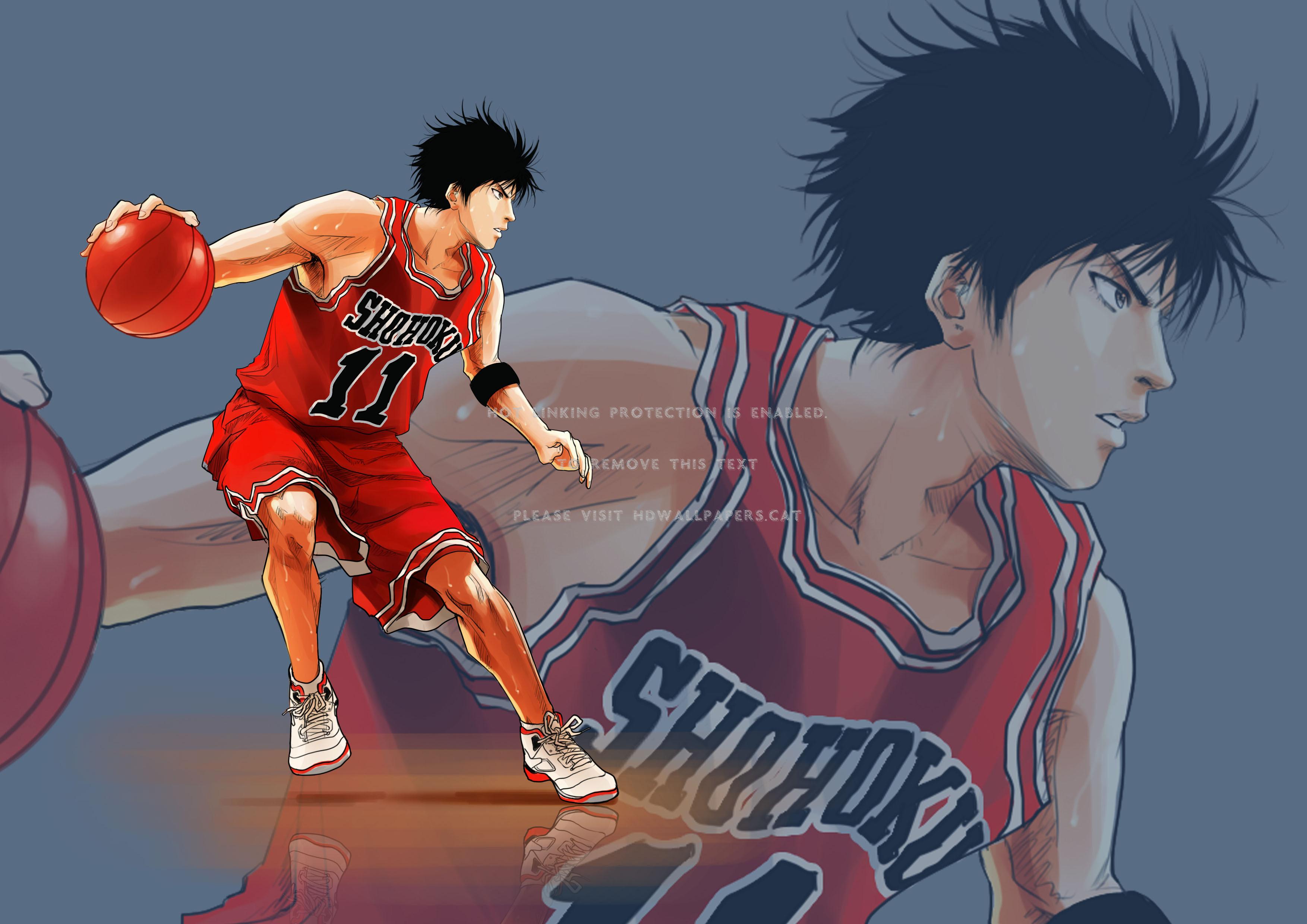 3507x2480 rukawa kaede anime slam dunk basketball