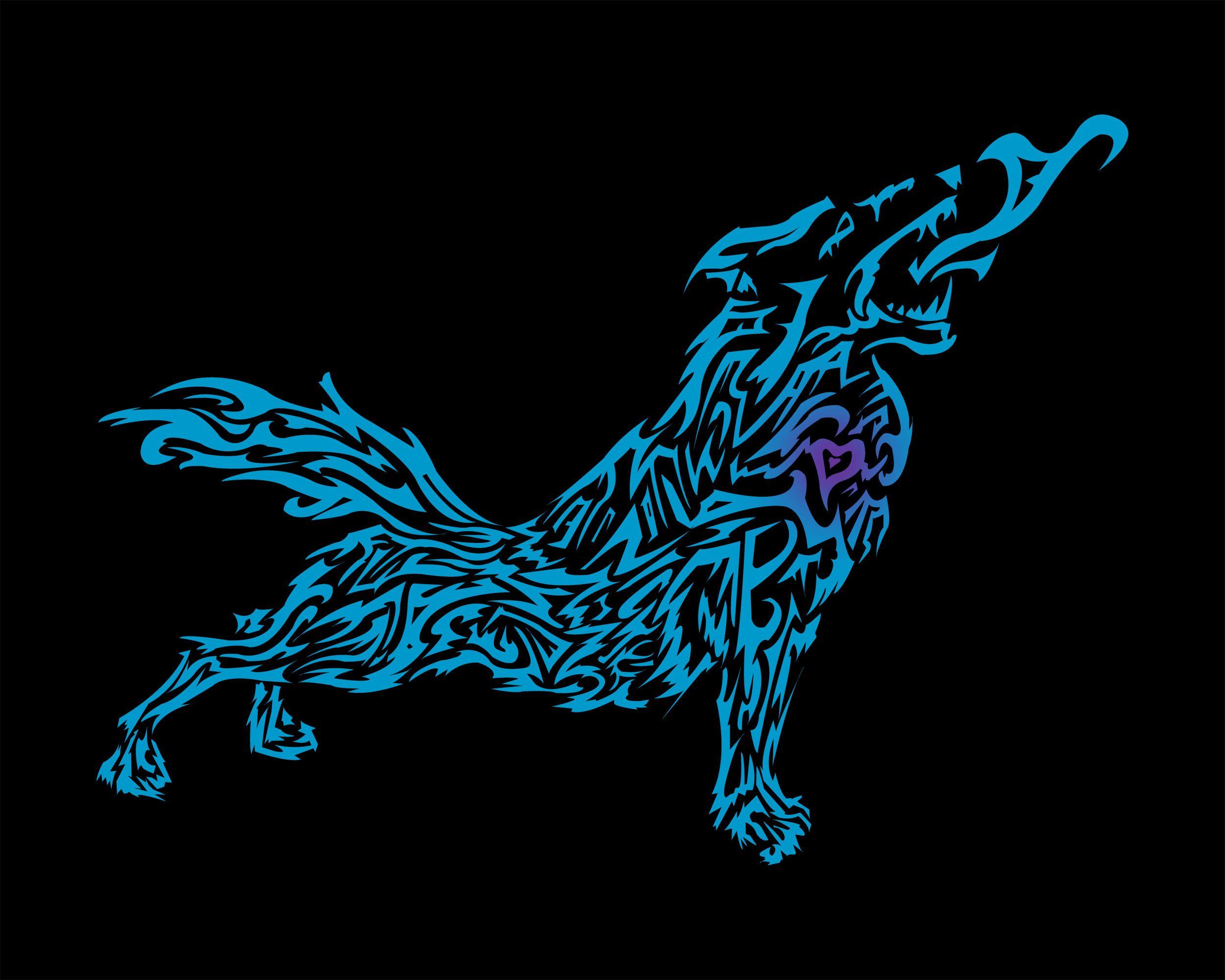 2500x2000 Tribal Wolf Wallpaper background picture