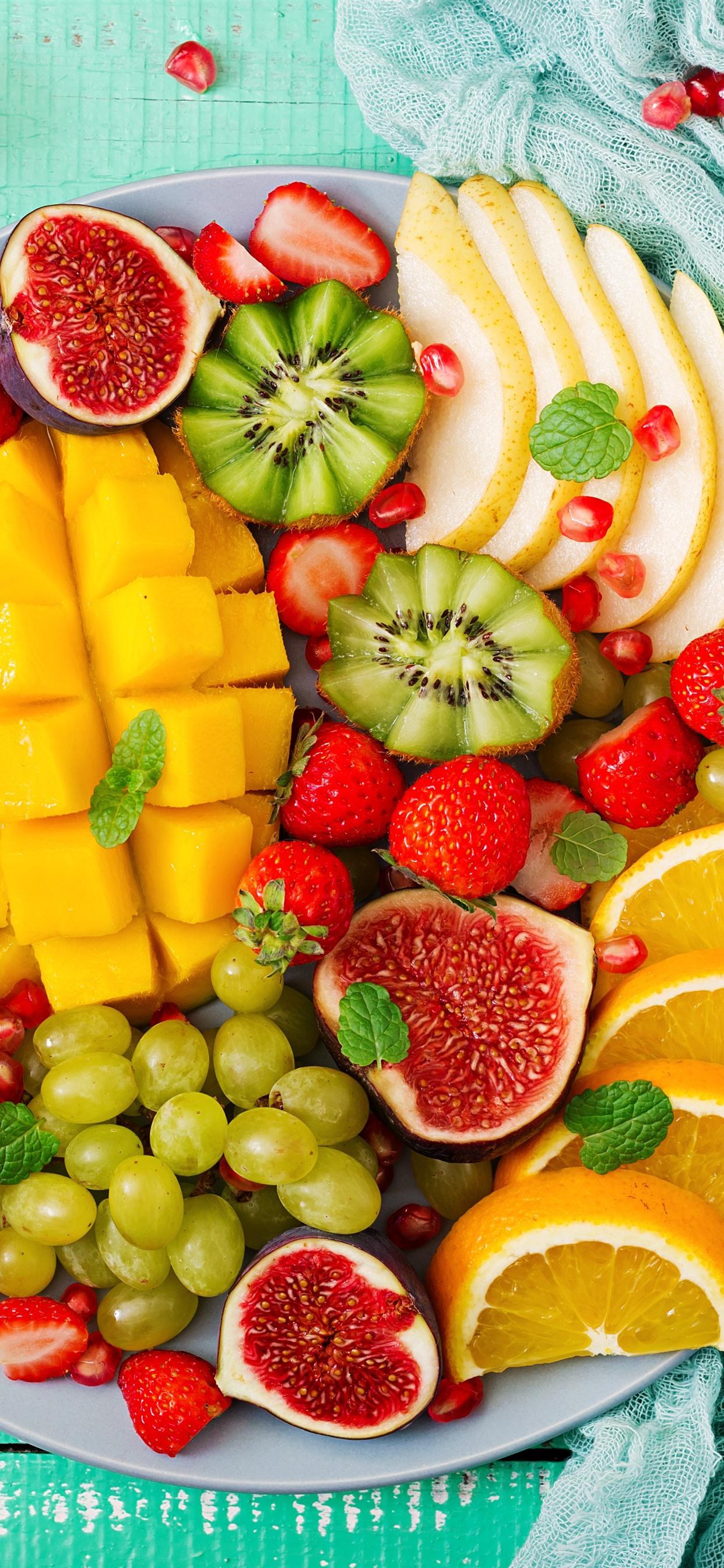 1242x2688 iPhone Wallpaper Delicious Fruit, Mango, Kiwi, Grapes, Walpaper HD Wallpaper