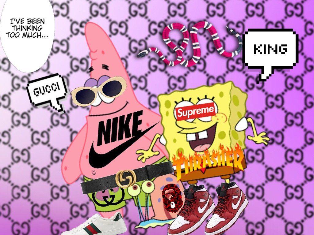 1024x768 Spongebob Wallpaper Cool Gucci Wallpaper
