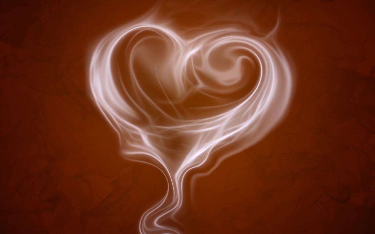 1280x800 Smoke Heart Wallpaper
