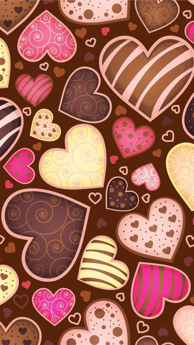 736x1309 Aesthetic Hearts Wallpaper