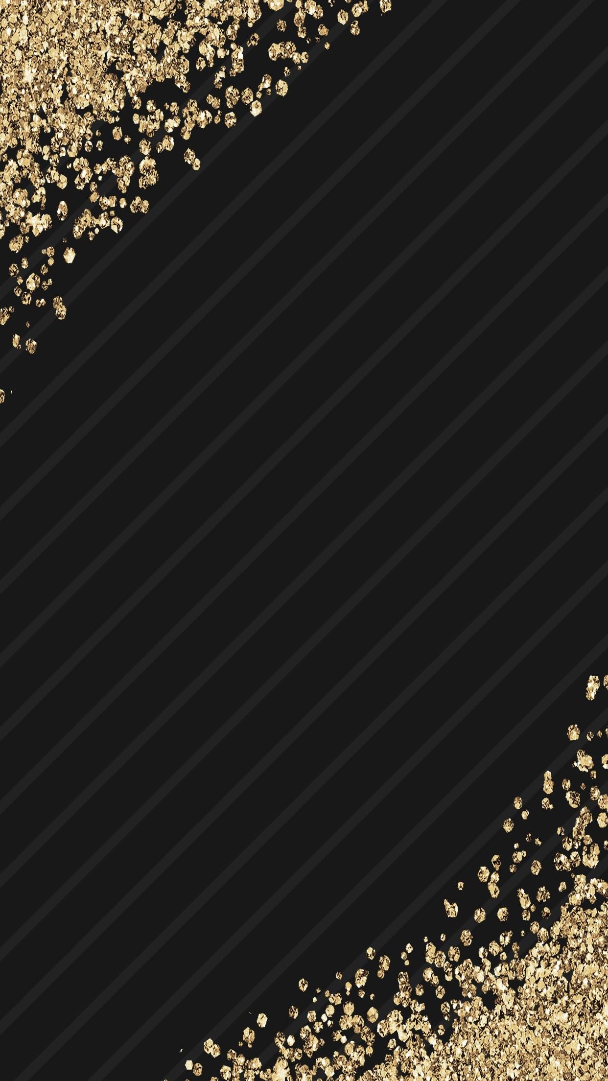 1242x2208 Balloon Wallpaper HD Black And Golden