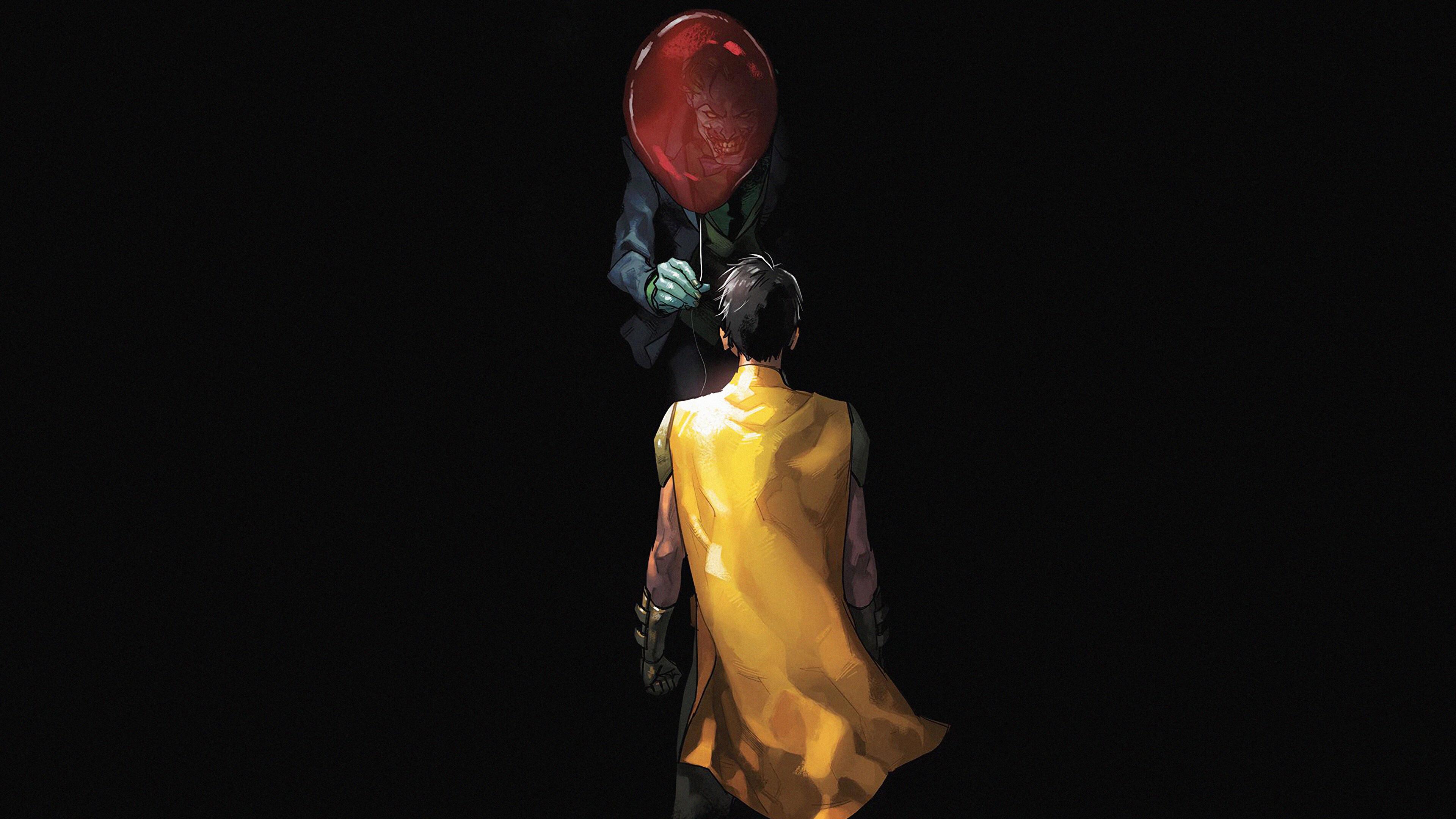 3840x2160 Joker, Red Balloon, Robin, 4K wallpaper. Mocah HD Wallpaper
