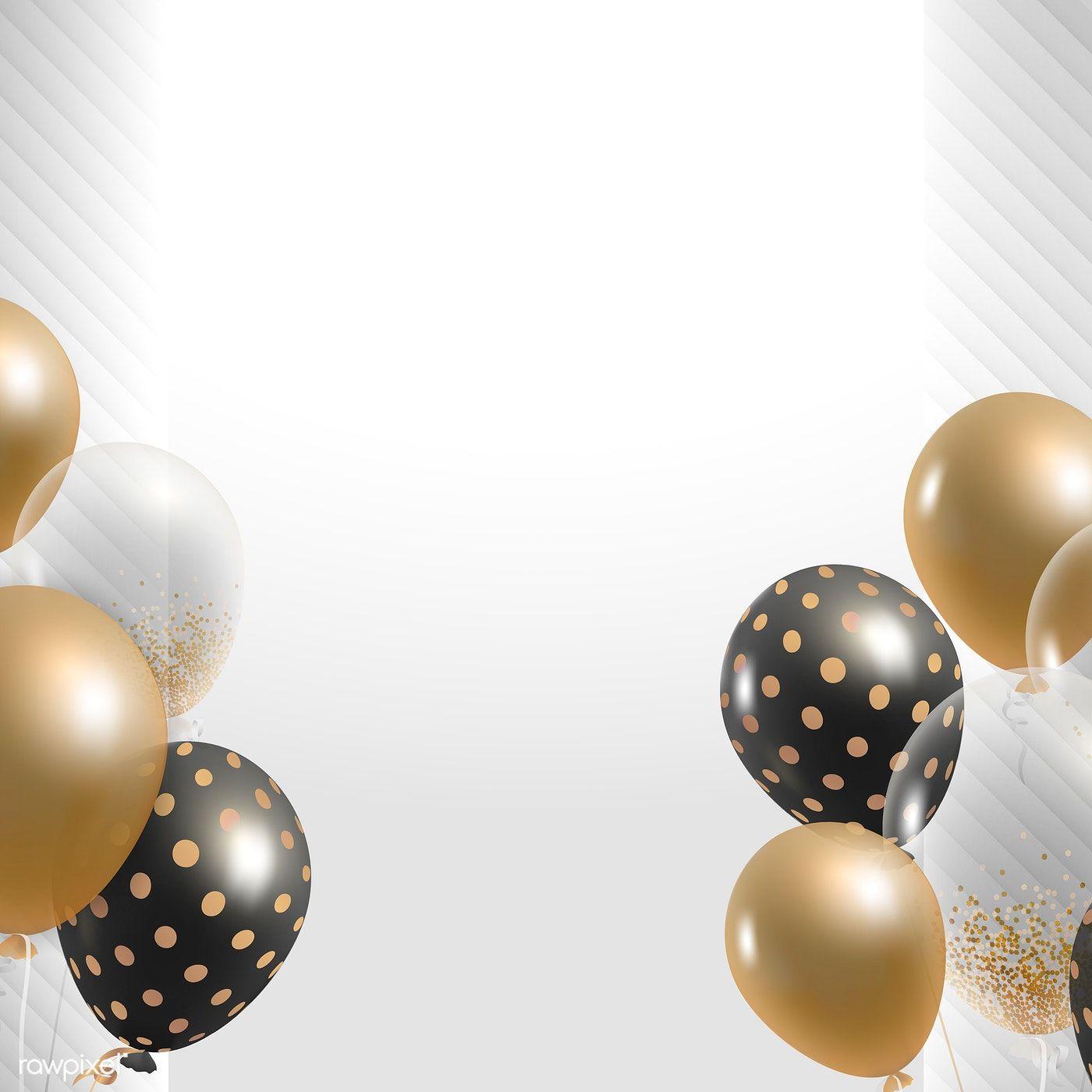 1400x1400 Elegant balloons frame design vector. free image / Kappy Kappy. Frame design, Balloons, Balloon template