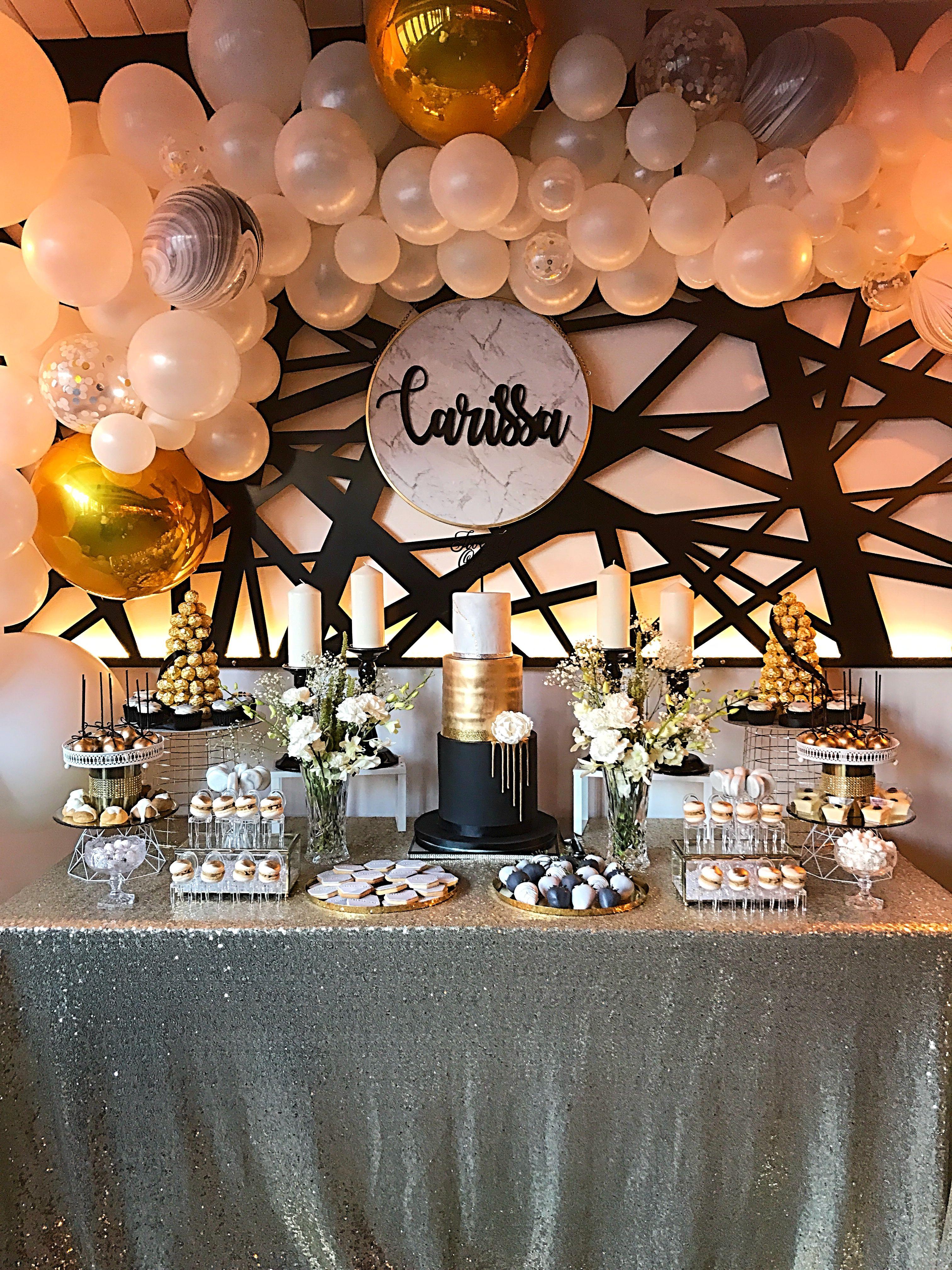 3024x4032 Balloons Black And Gold Background