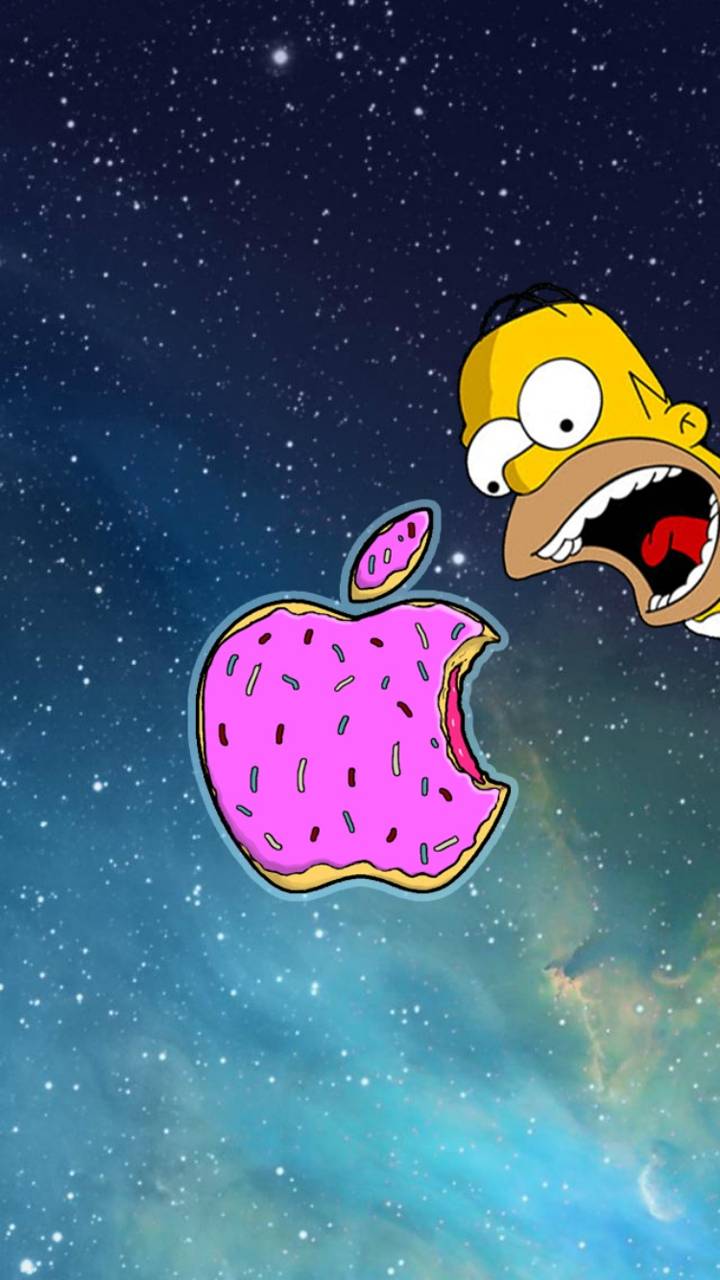 720x1280 Simpsons Donut Wallpaper