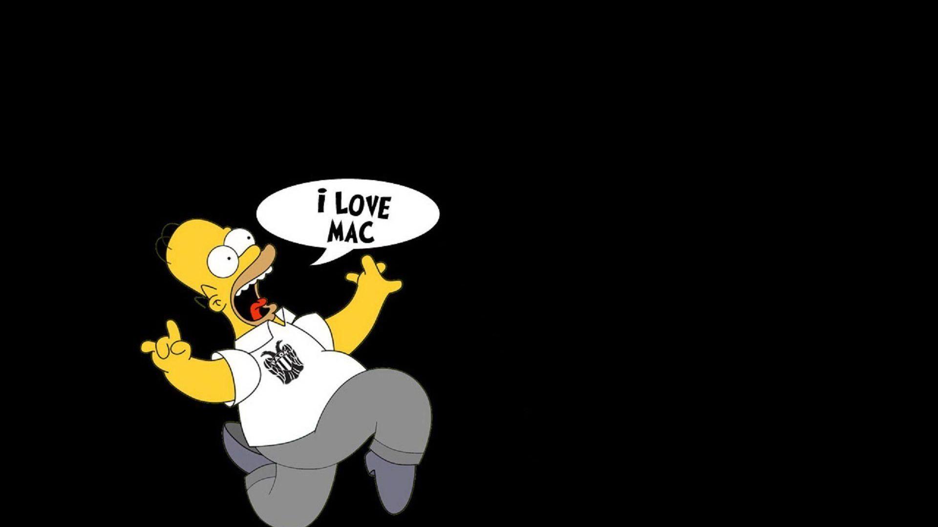 1920x1080 Free download Homer Simpson Apple Wallpaper [1920x1200] for your Desktop, Mobile & Tablet. Explore Simpsons Mac Wallpaper. Crazy Wallpaper, Homer Simpson Wallpaper, Bart Simpson Wallpaper