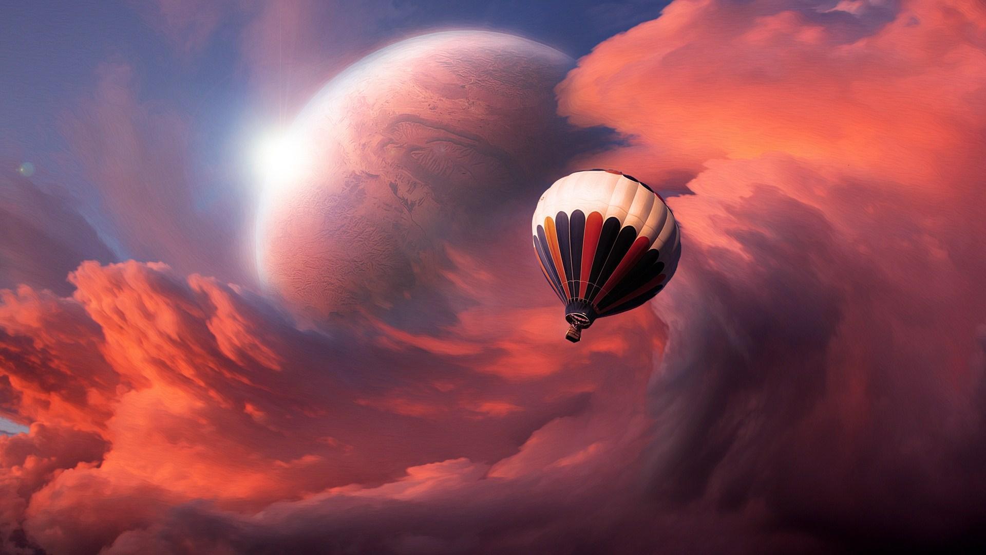 1920x1080 Hot Air Balloon Fantasy Wallpaper