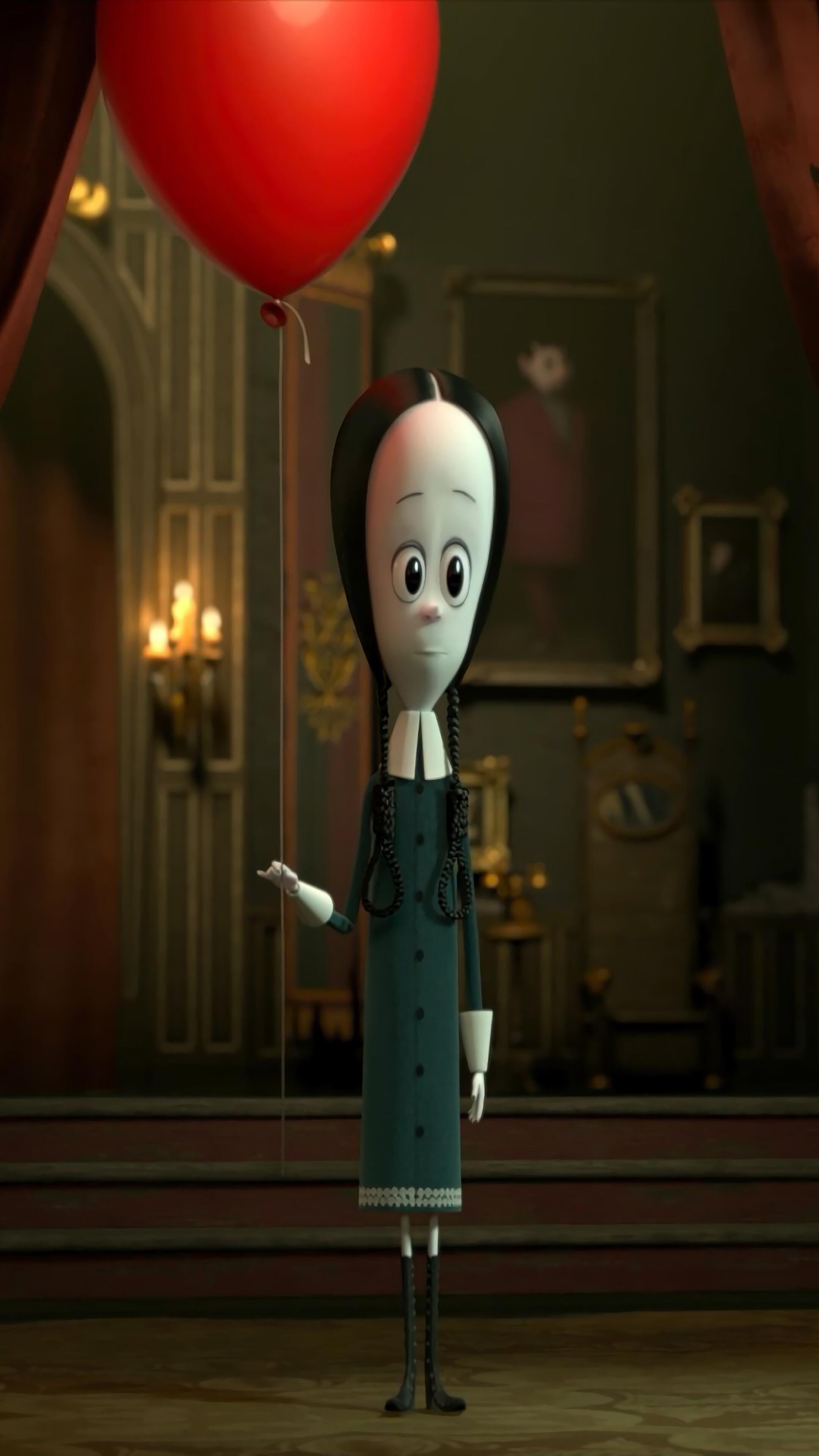 2160x3840 The Addams Family, Wednesday, Red Balloon, Animation, 4K phone HD Wallpaper, Image, Background, Photo and Picture. Mocah HD Wallpaper