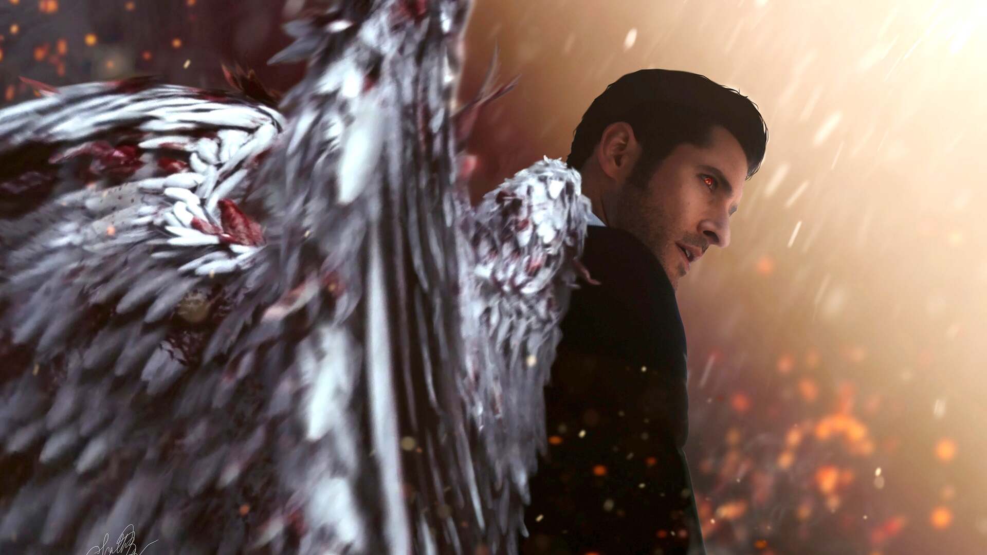 1920x1080 Lucifer Devil Wings Laptop Full HD 1080P HD 4k Wallpaper, Image, Background, Photo and Picture