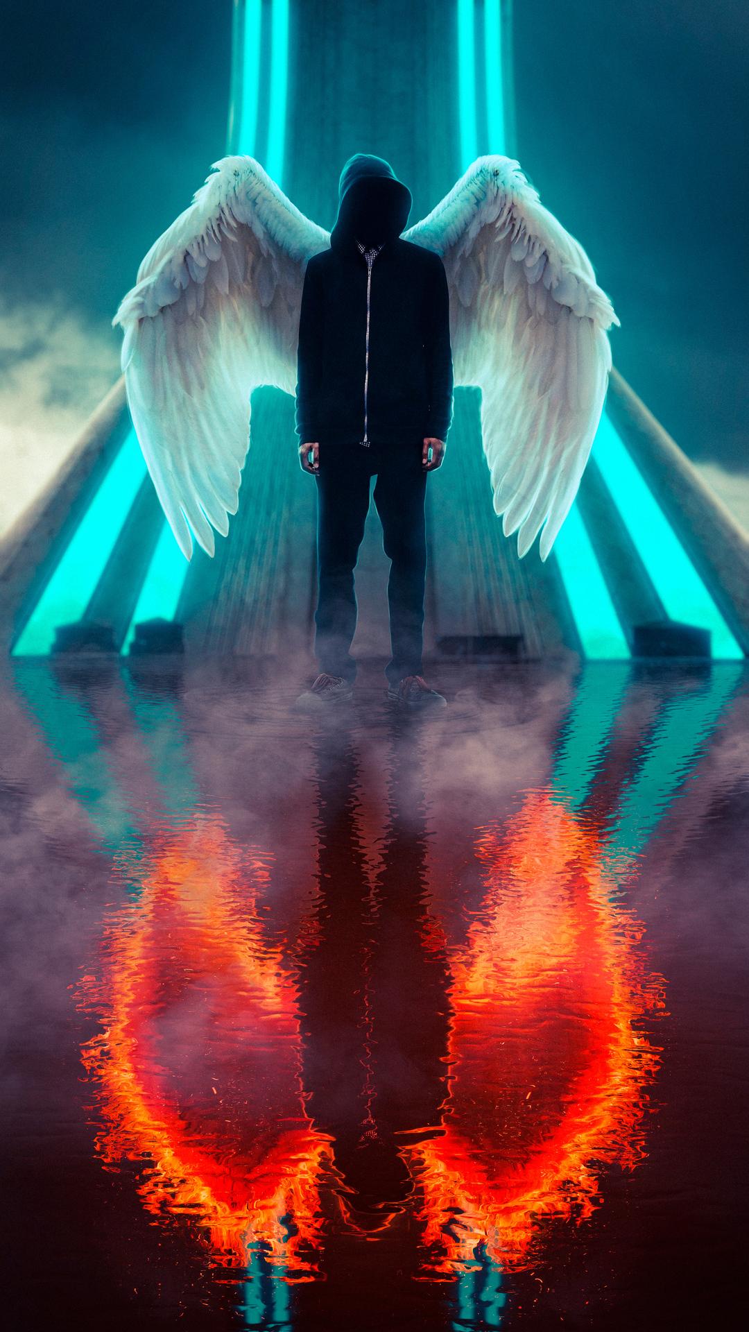 1080x1920 1080x1920 artist, hd, wings for iPhone 8 wallpaper