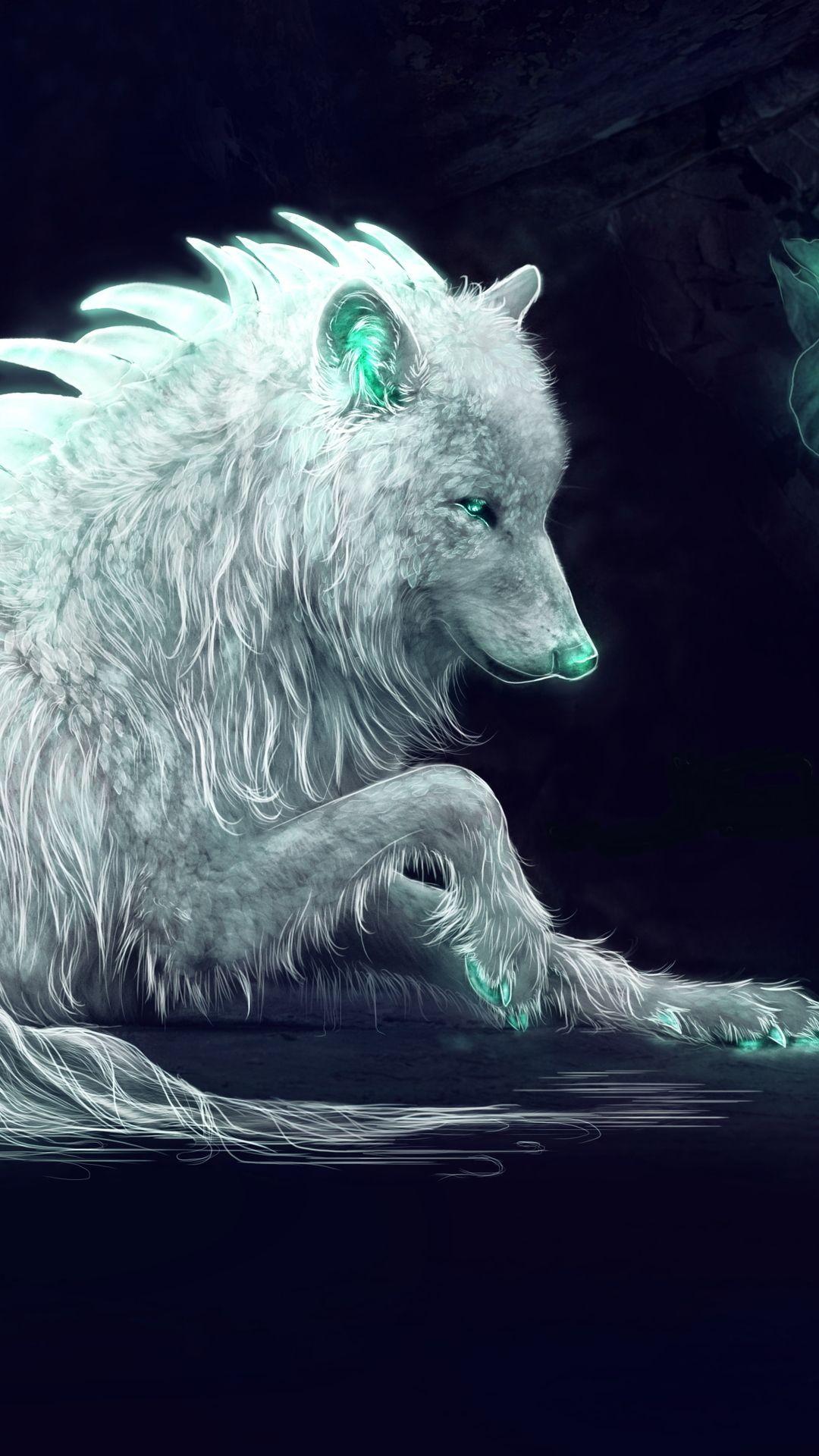 1080x1920 White Wolf Fan Art In 1080x1920 Resolution. Wolf with blue eyes, Fantasy wolf, White wolf