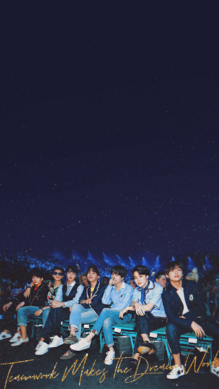 720x1280 BTS × BBMAS wallpaper 'Teamwork makes the Dream work'