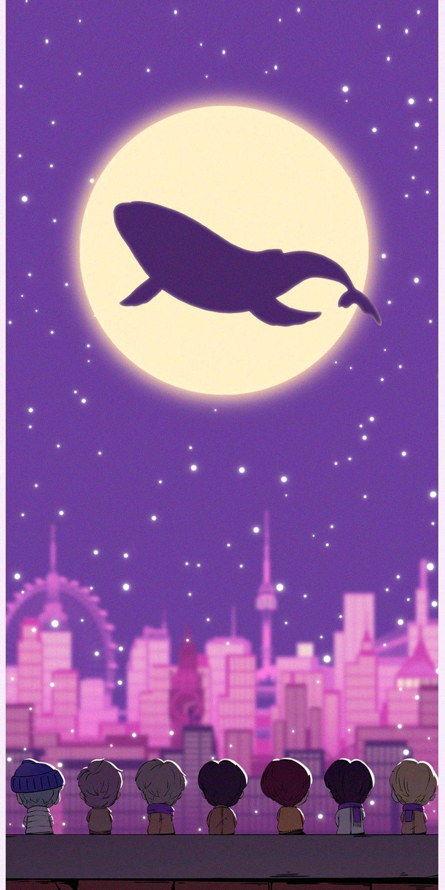 900x1800 WHALIEN TINY TAN DREAM ON WALLPAPER. Bts wallpaper, Bts drawings, Bts fanart