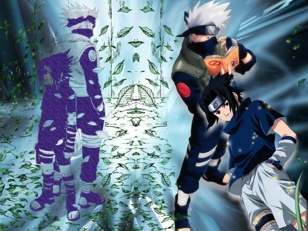 1024x768 Kakashi and Sasuke