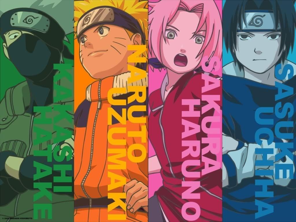 1024x768 Naruto And Sasuke And Sakura And Kakashi