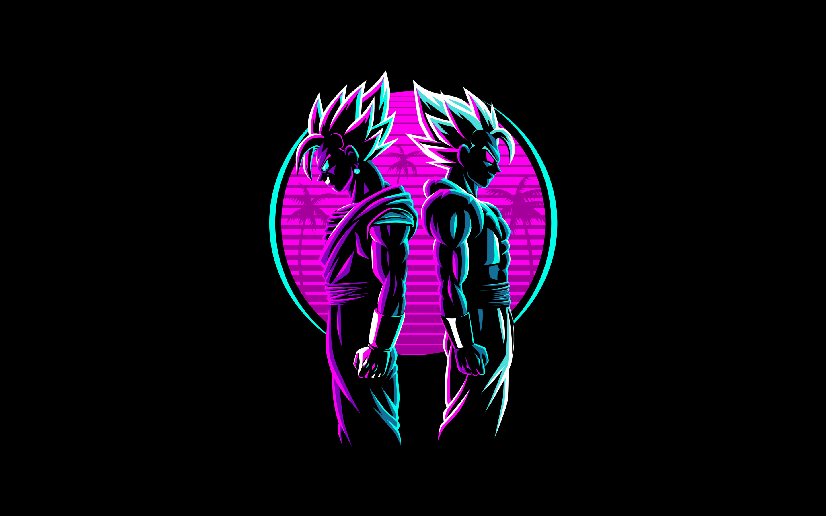 2880x1800 Vegeta Wallpaper 4K, Vegito, Fusion, Dragon Ball Z, Neon, AMOLED, Black Dark
