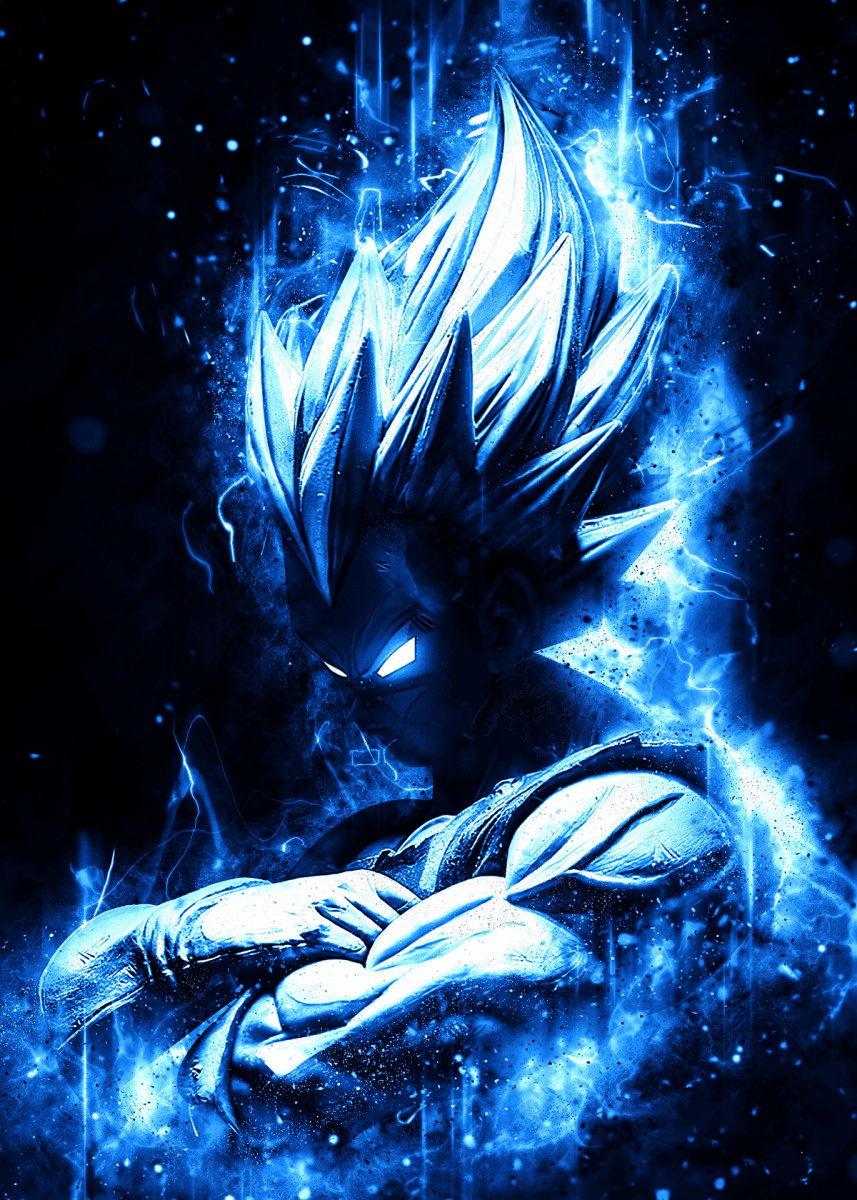 857x1200 Vegeta Blue Soul' Poster by Syarifkuroakai Art. Displate. Dragon ball super artwork, Dragon ball painting, Anime dragon ball super